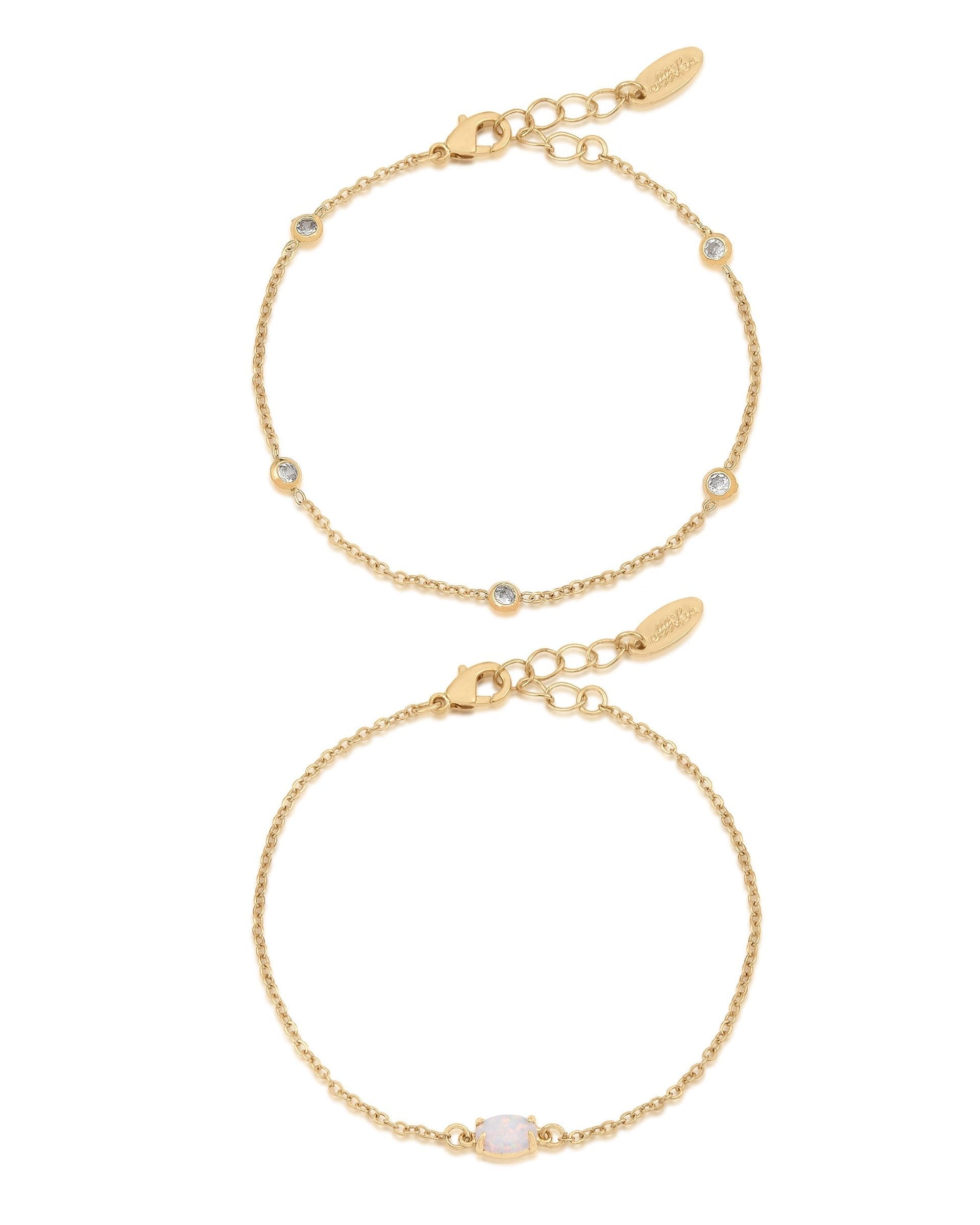 Dainty Bracelet Set with Extender