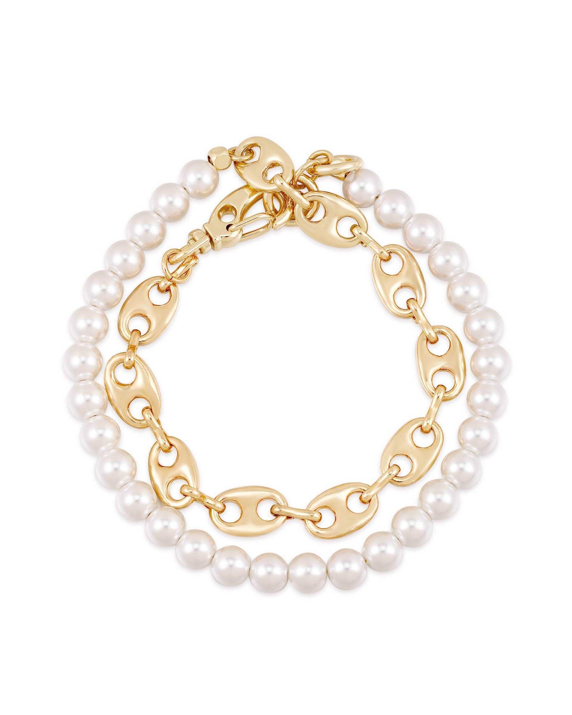 Pearl and Chain Wrap Bracelet