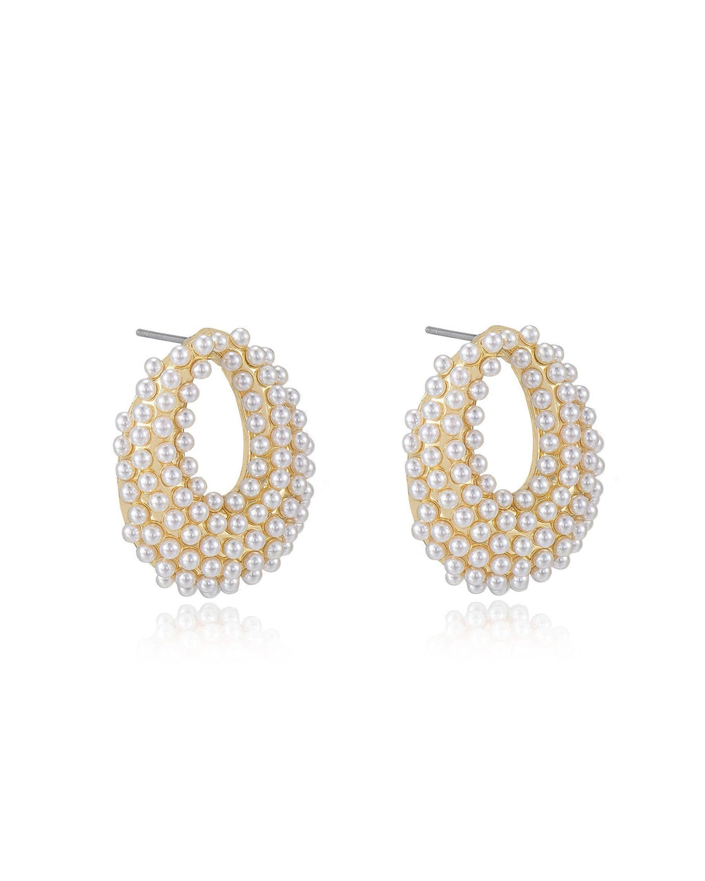 Classic Pearl Cluster Stud Earrings