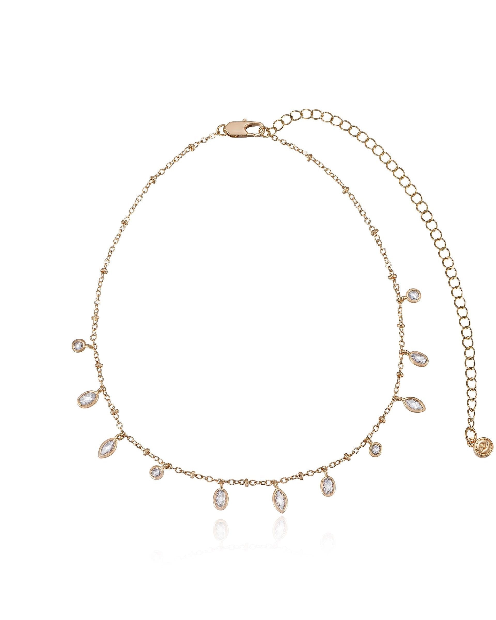 Bezel Crystal Charm Choker