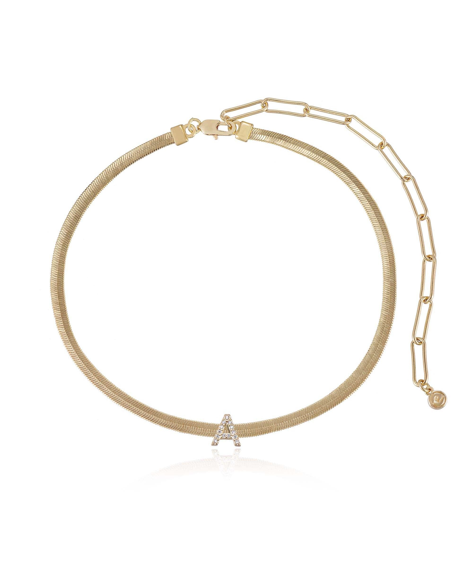 Initial Herringbone Necklace