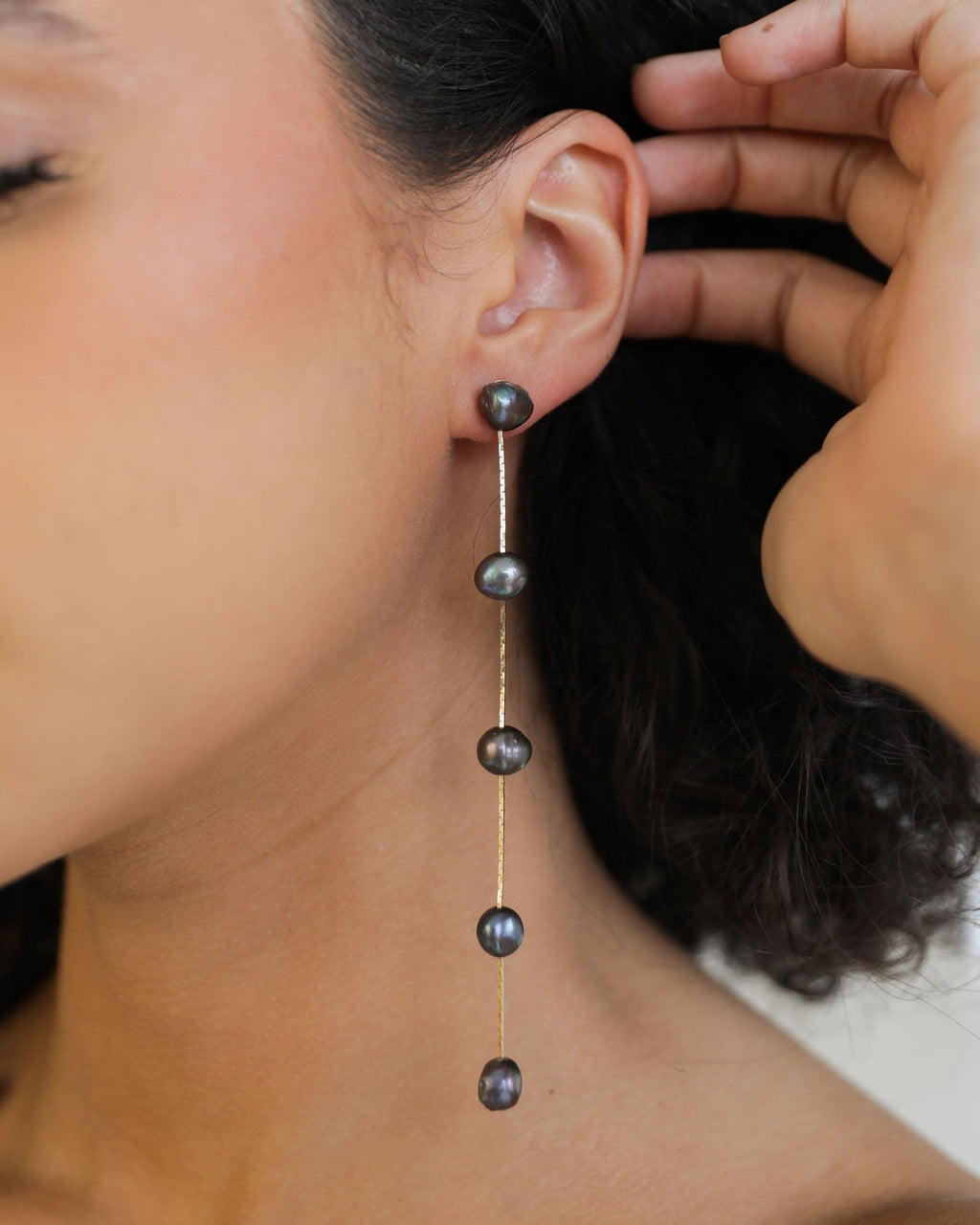 Dripping Pearl Delicate Drop Earrings