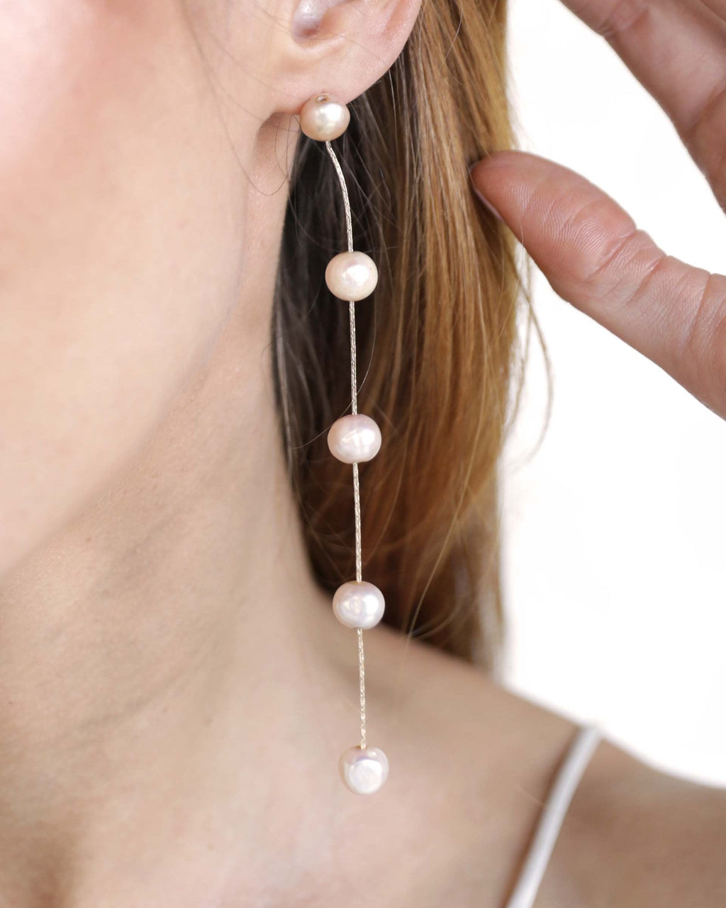 Dripping Pearl Delicate Drop Earrings