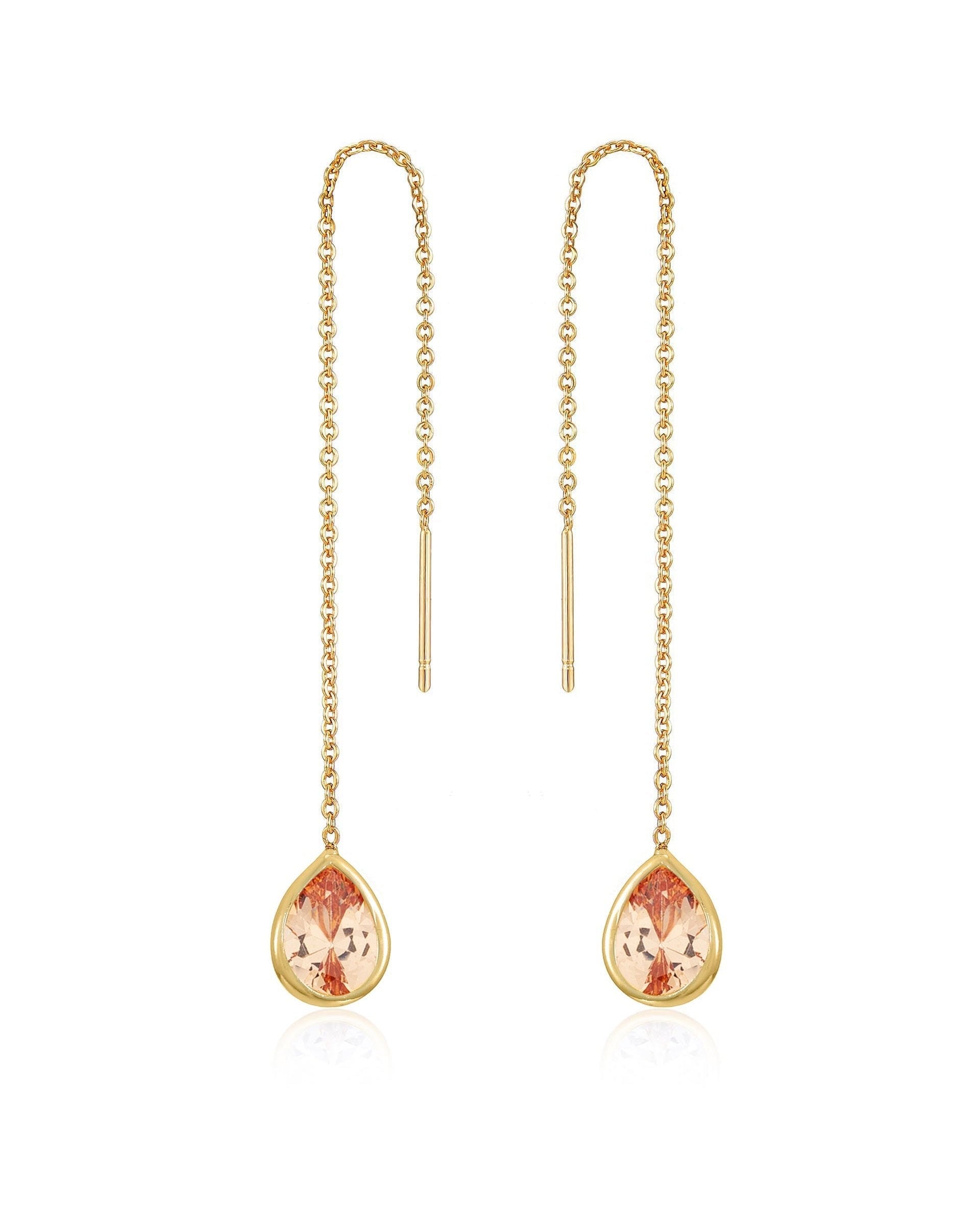 Barely There Chain and Crystal Dangle Earrings