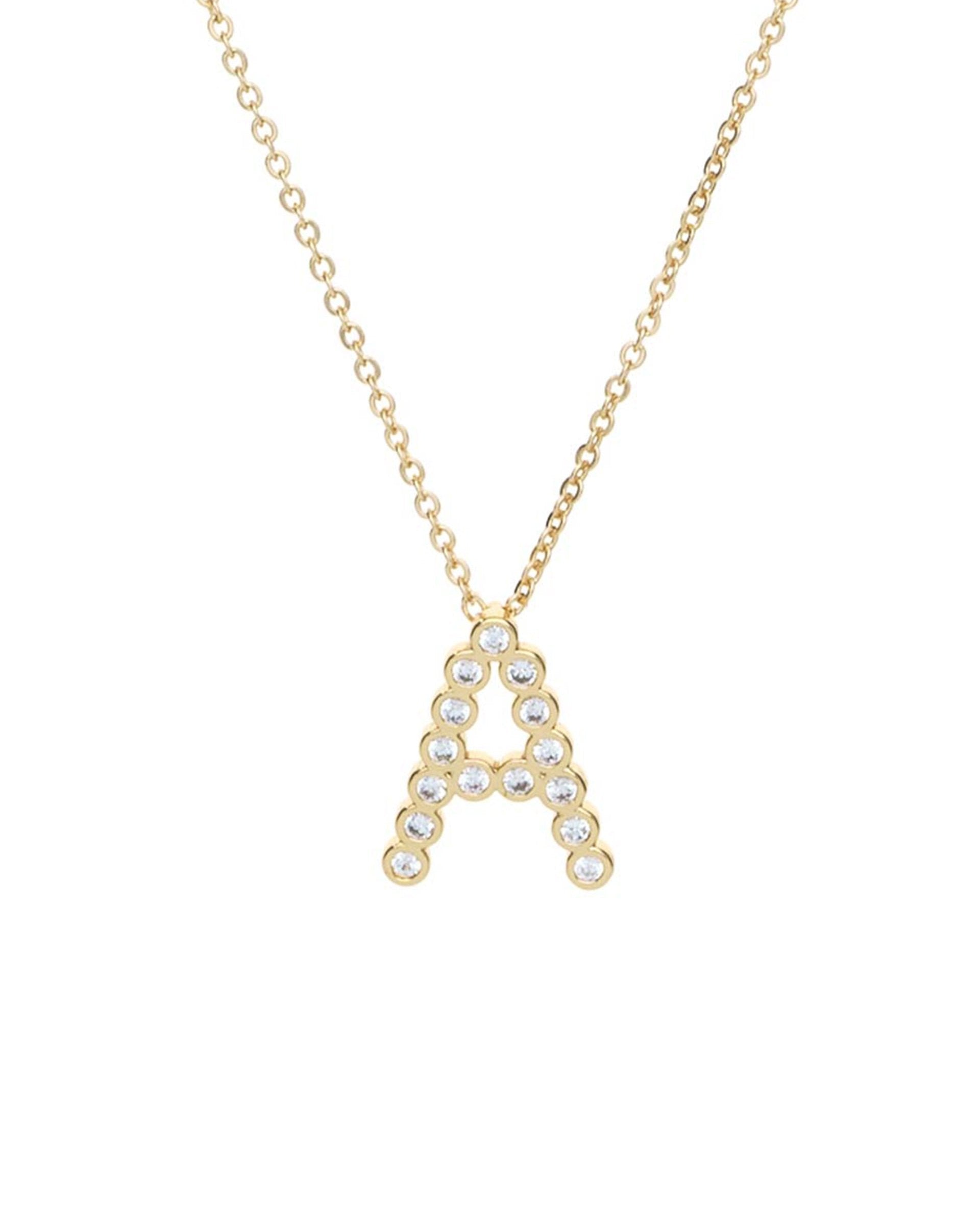 Simple Crystal Initial Necklace