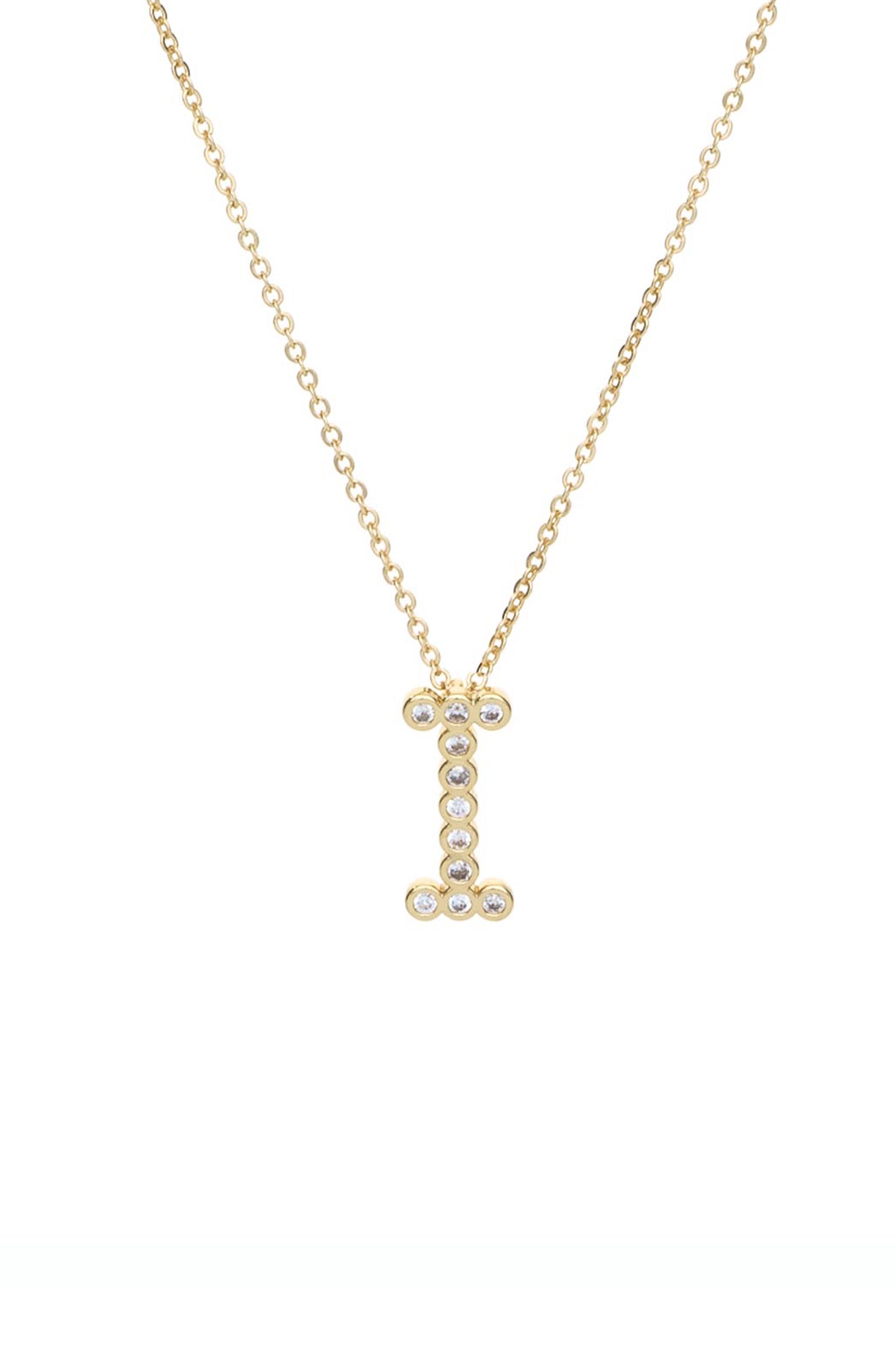 Simple Crystal Initial Necklace
