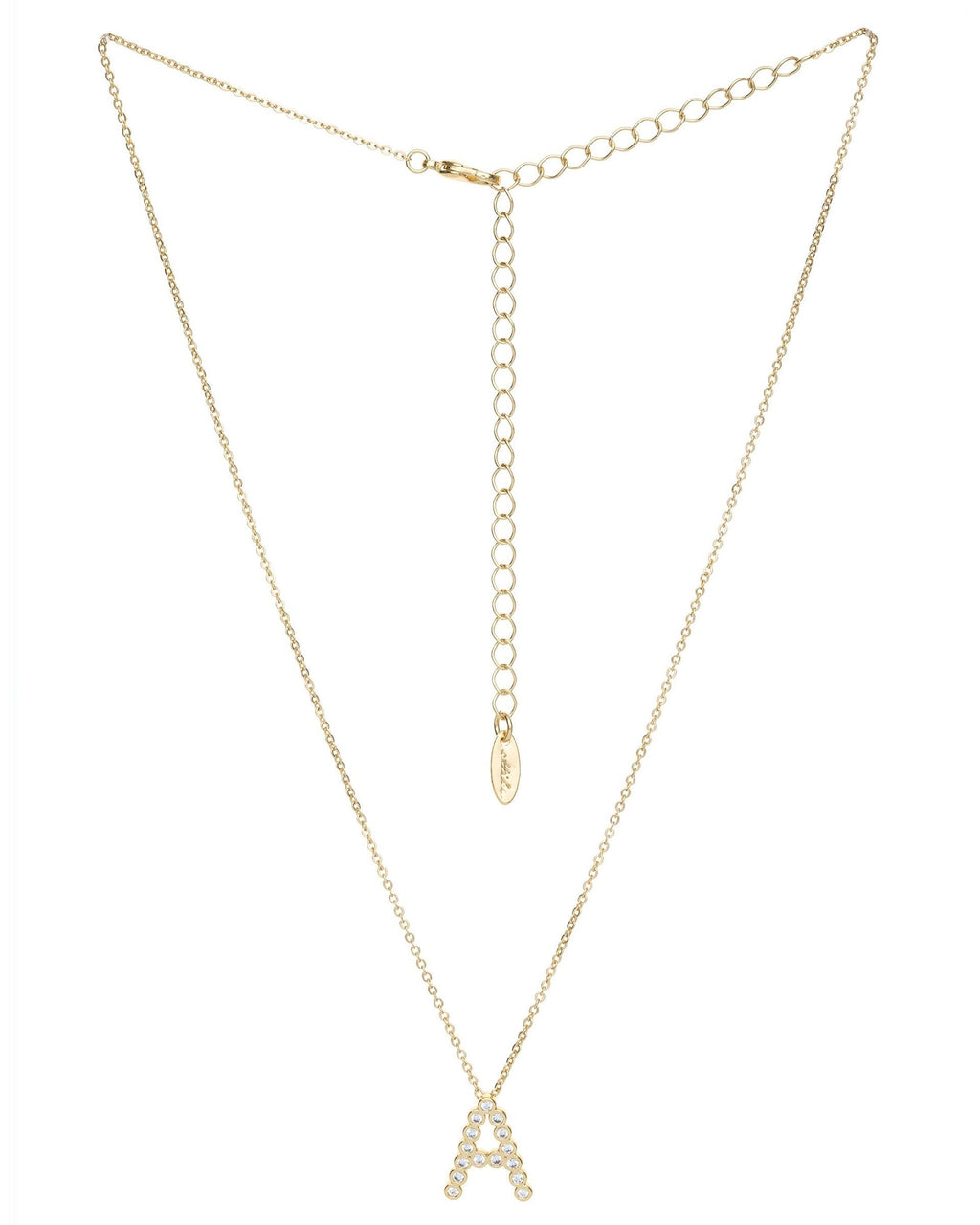 Simple Crystal Initial Necklace