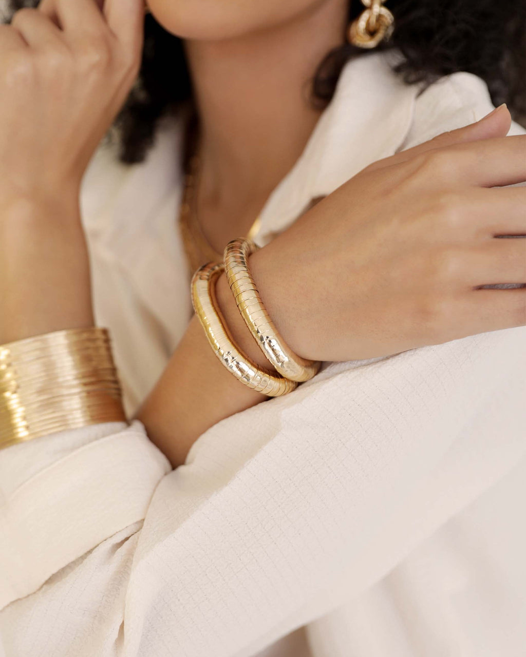 Liquid Gold Stretch Bracelet Set