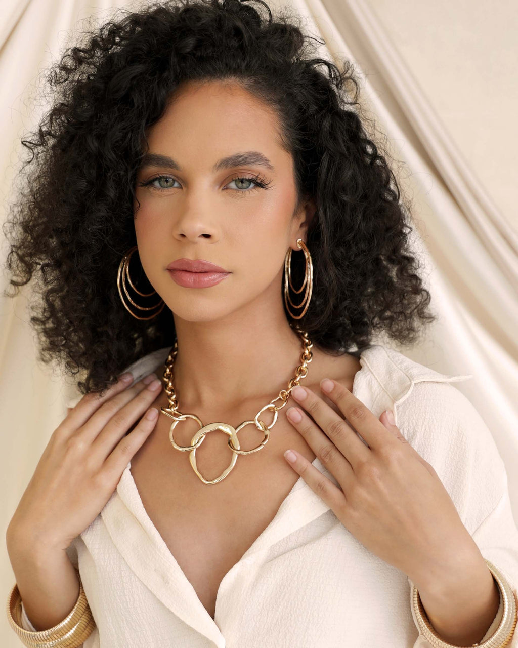 Handworked Hoop Earrings