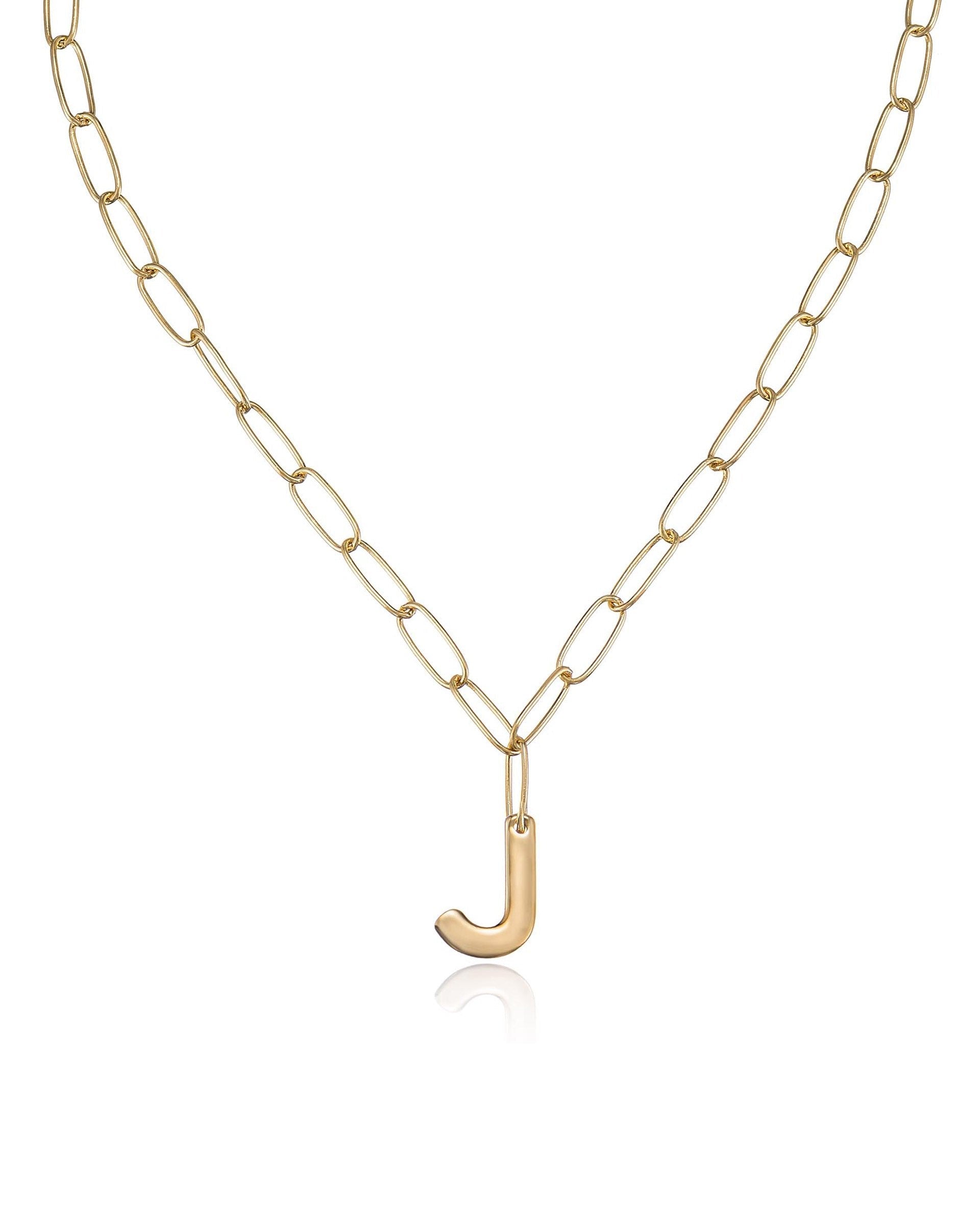 Paperclip Link Initial Necklace