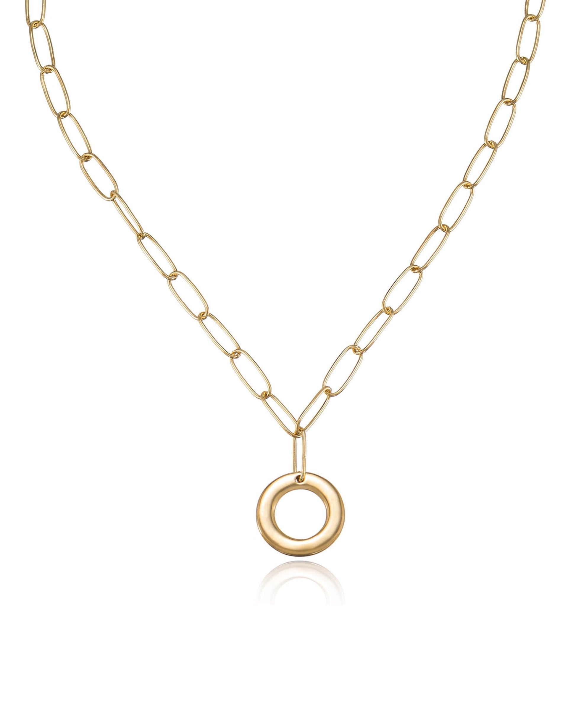 Paperclip Link Initial Necklace