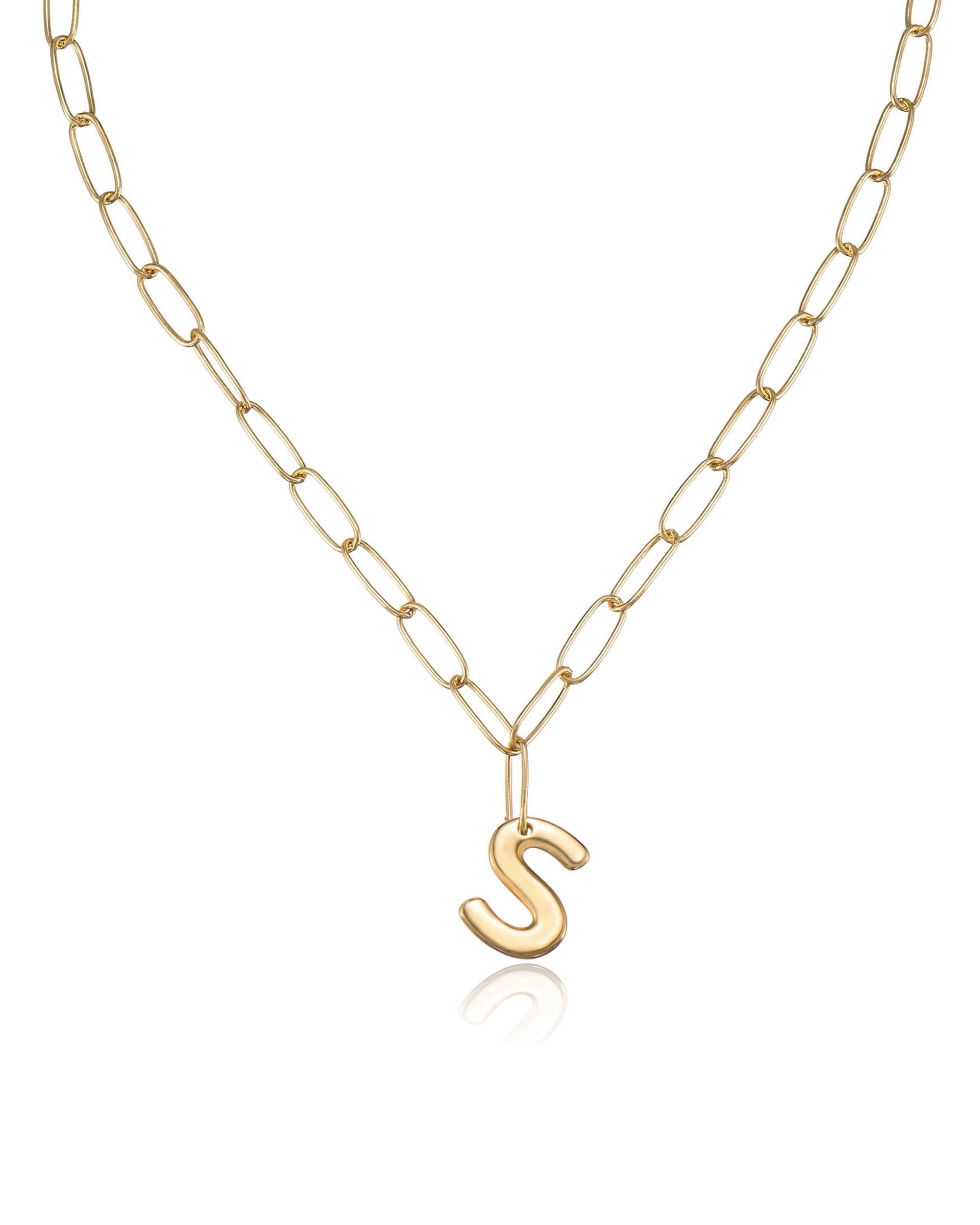 Paperclip Link Initial Necklace
