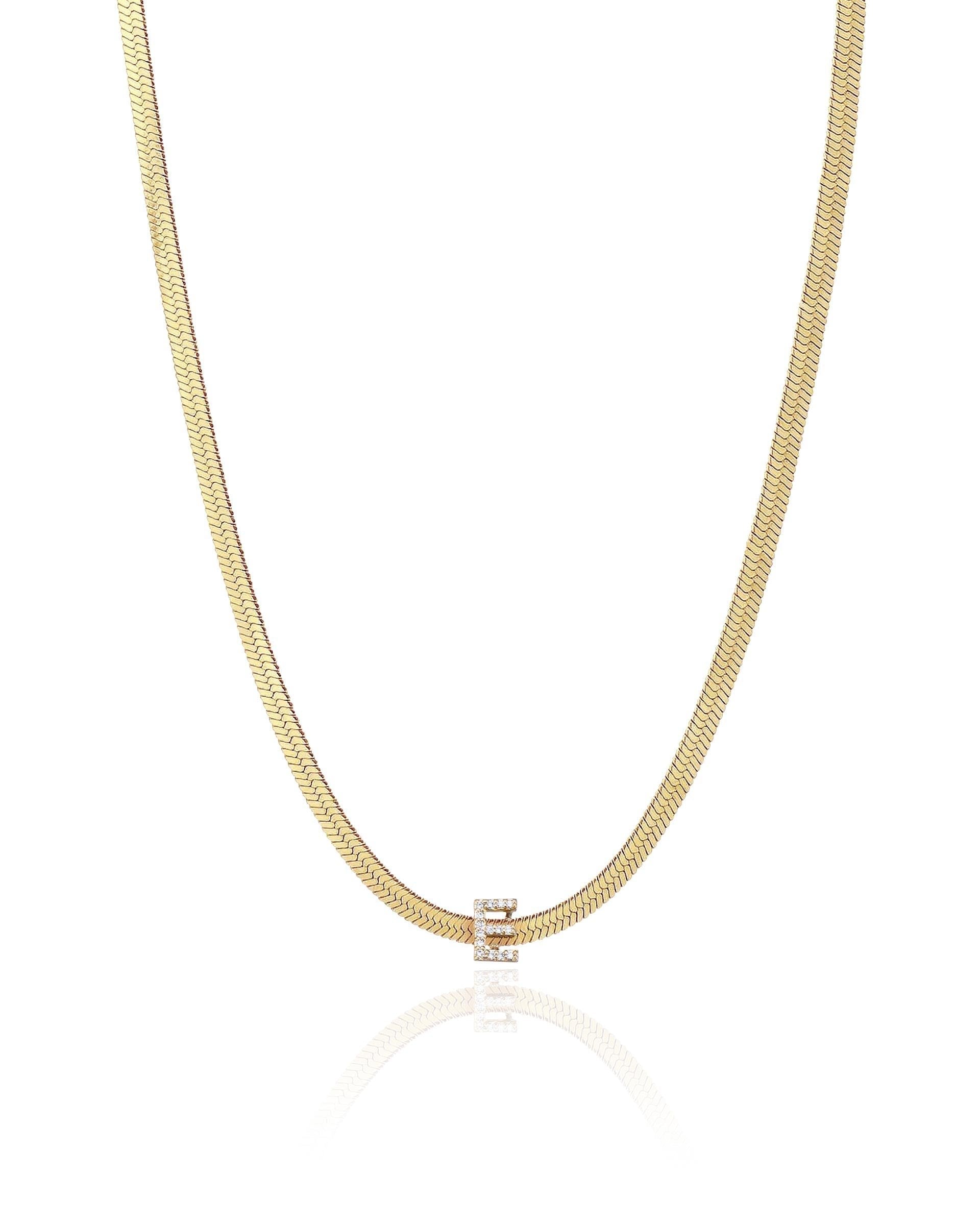 Initial Herringbone Necklace