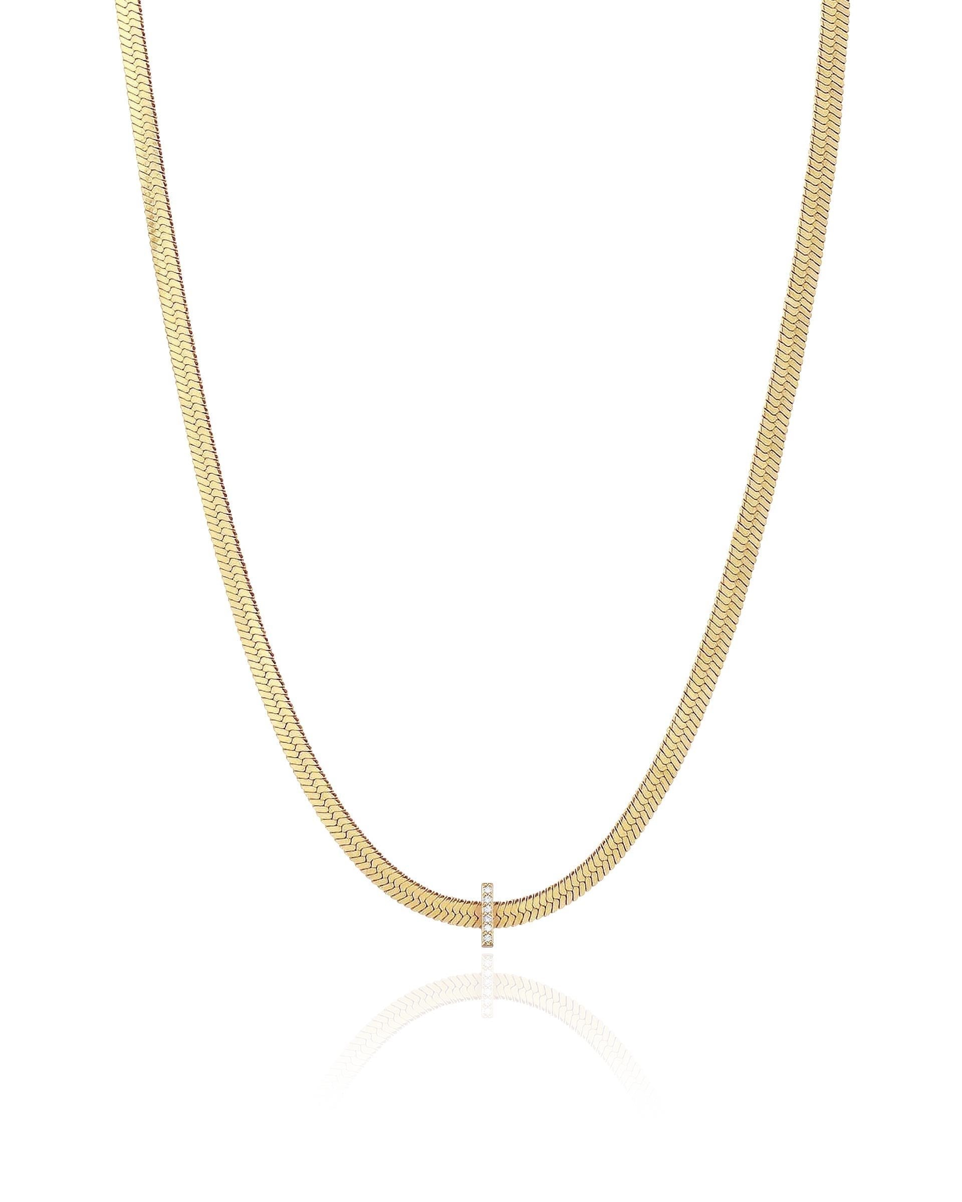 Initial Herringbone Necklace