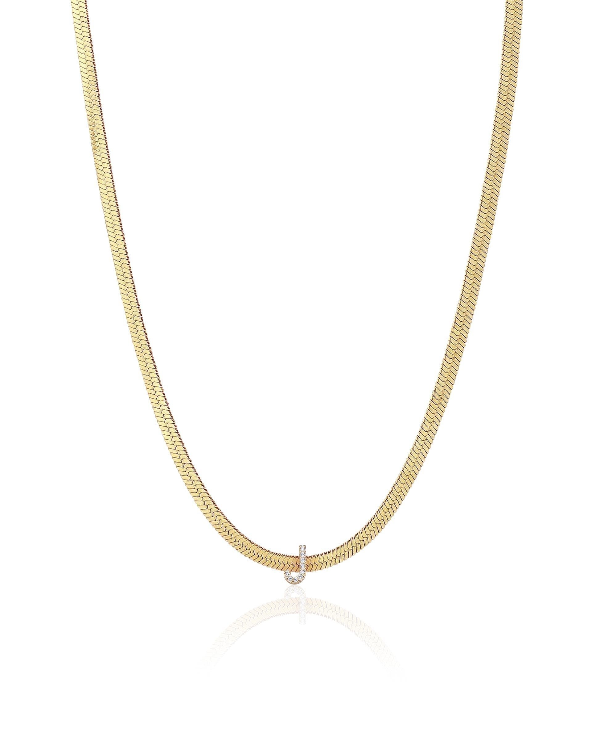 Initial Herringbone Necklace