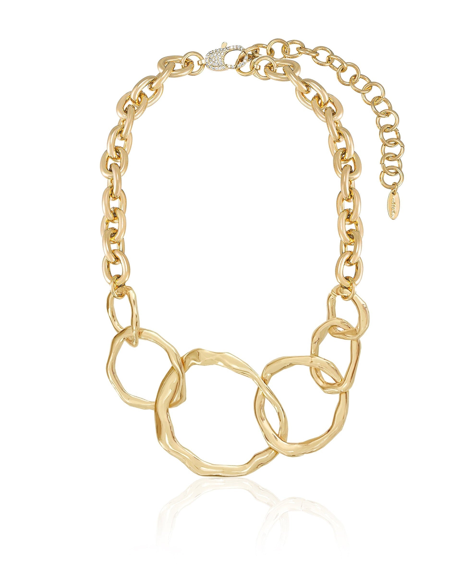Interlocking Golden Chain Necklace