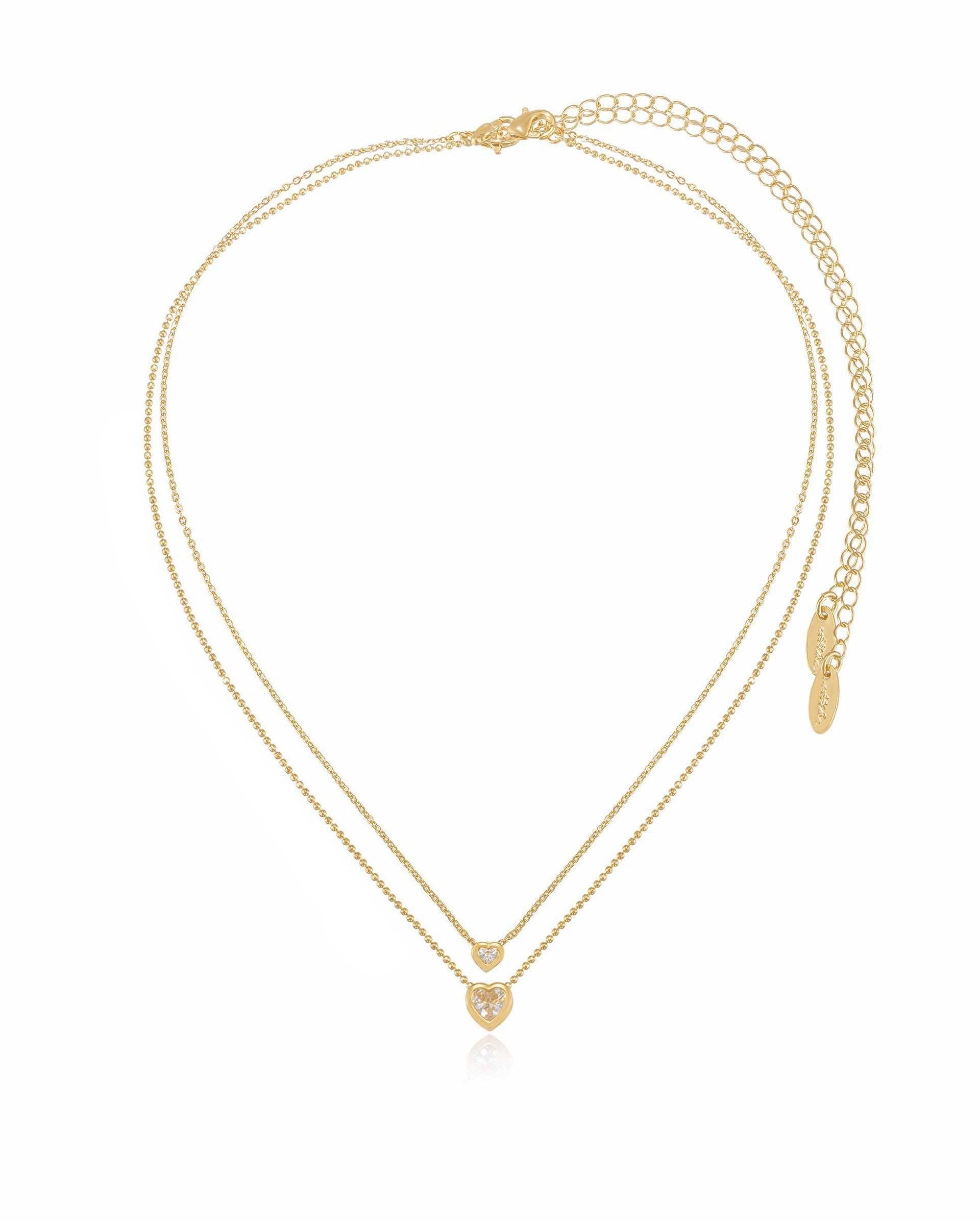 Dainty Chain and Crystal Necklace Set