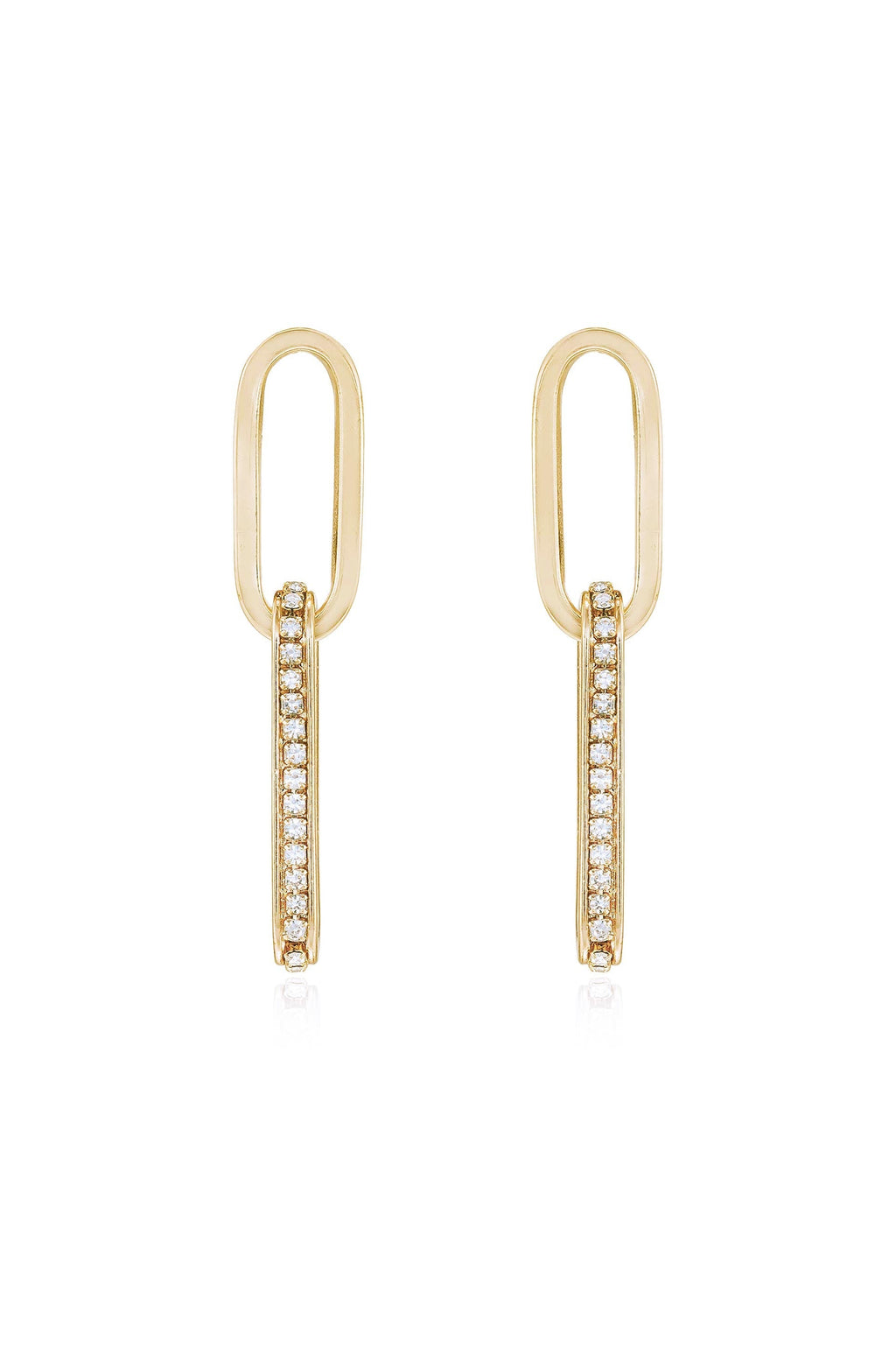 Simple Crystal Link Earrings