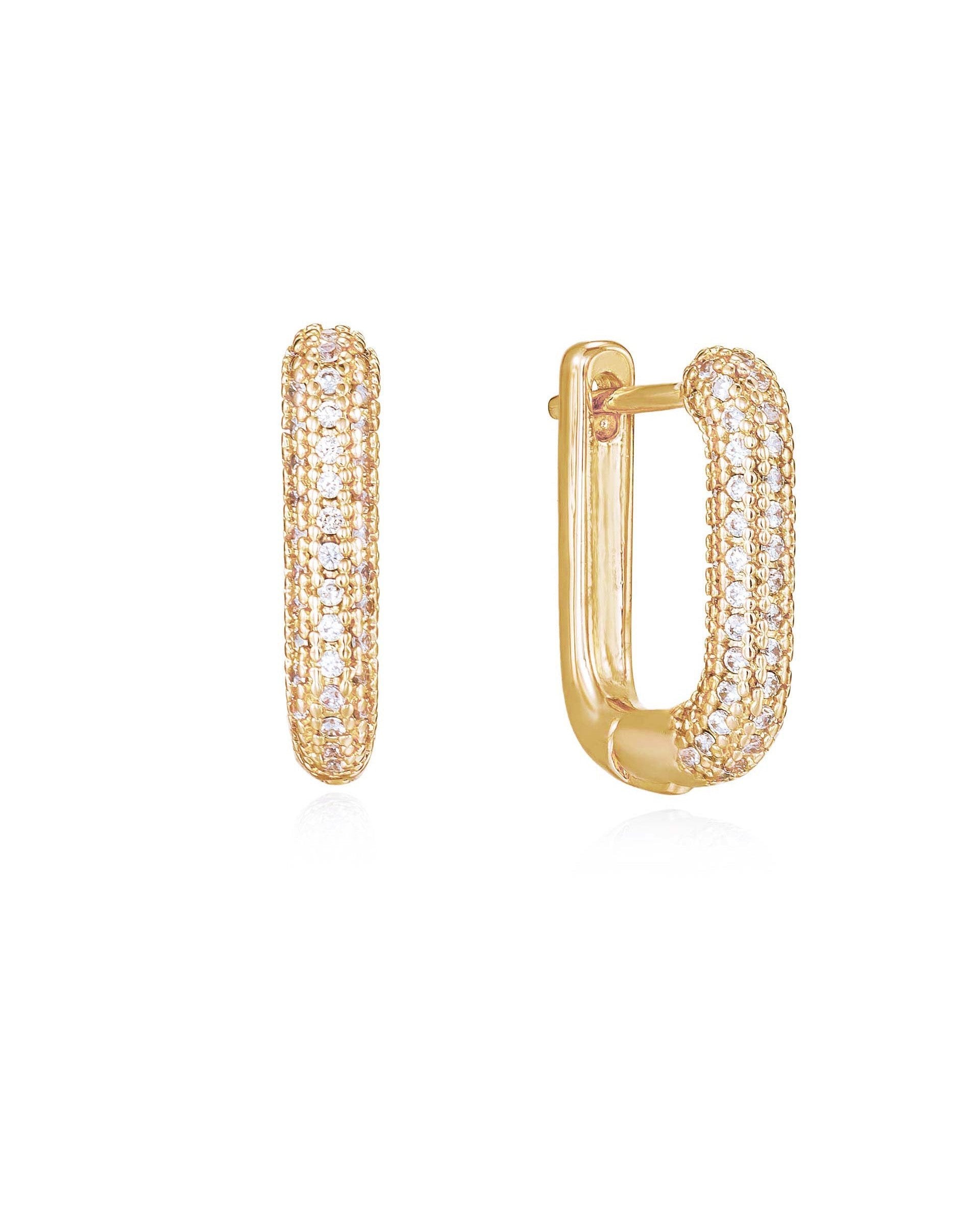 Petite Pave Huggie Earrings