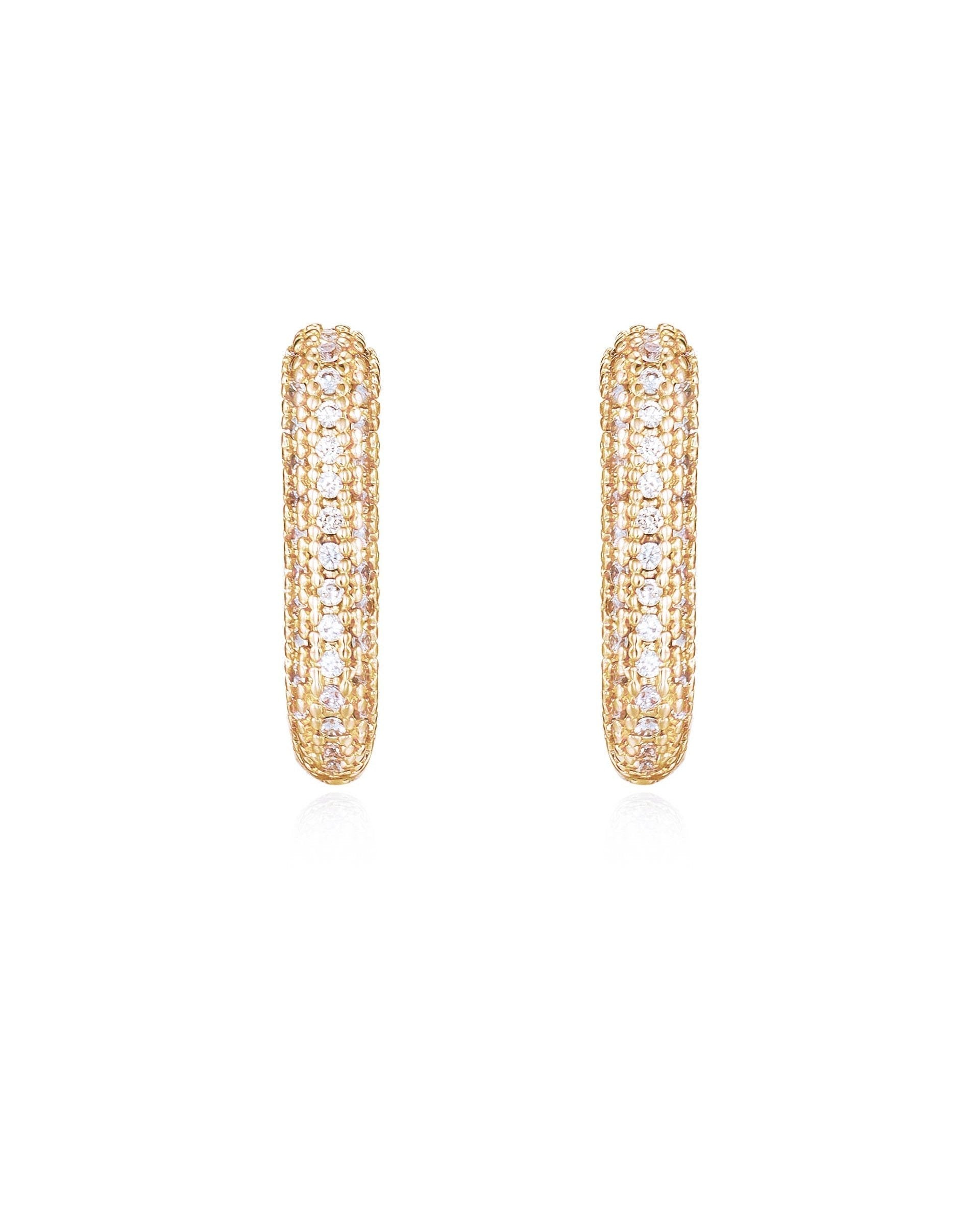 Petite Pave Huggie Earrings