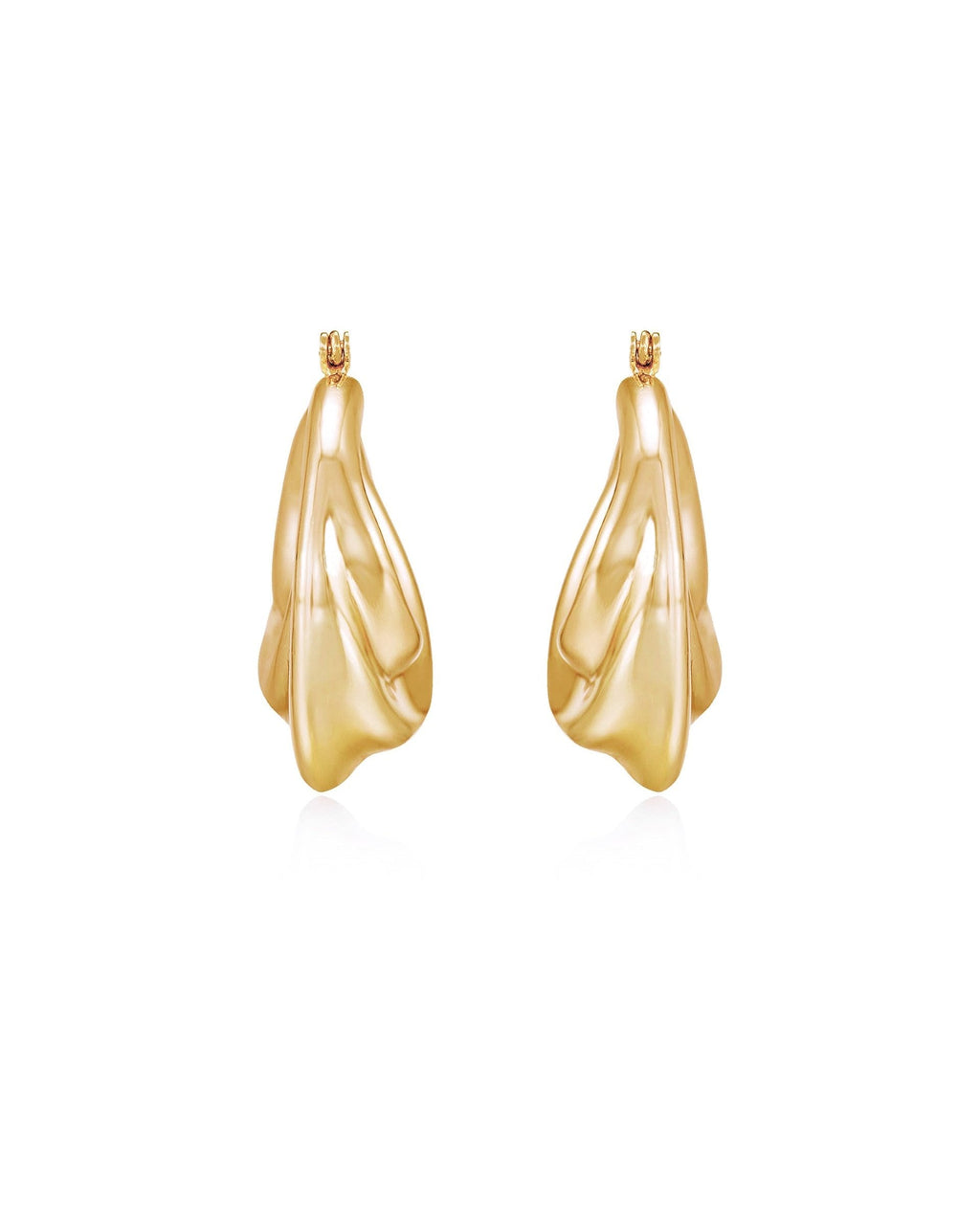 Crescent Swirl Hoop Earrings