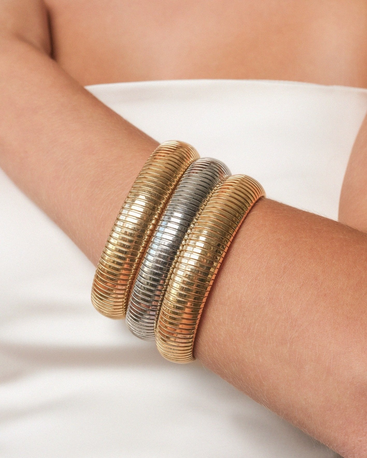 Flex Snake Chain Stretch Bracelet Set