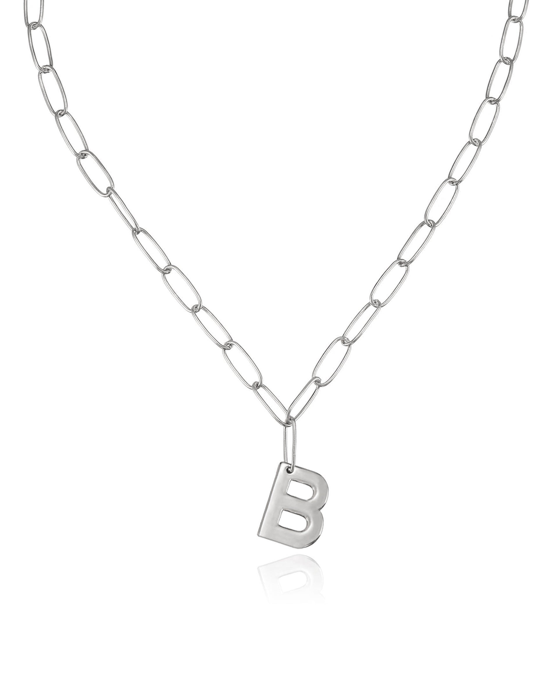 Paperclip Link Initial Necklace