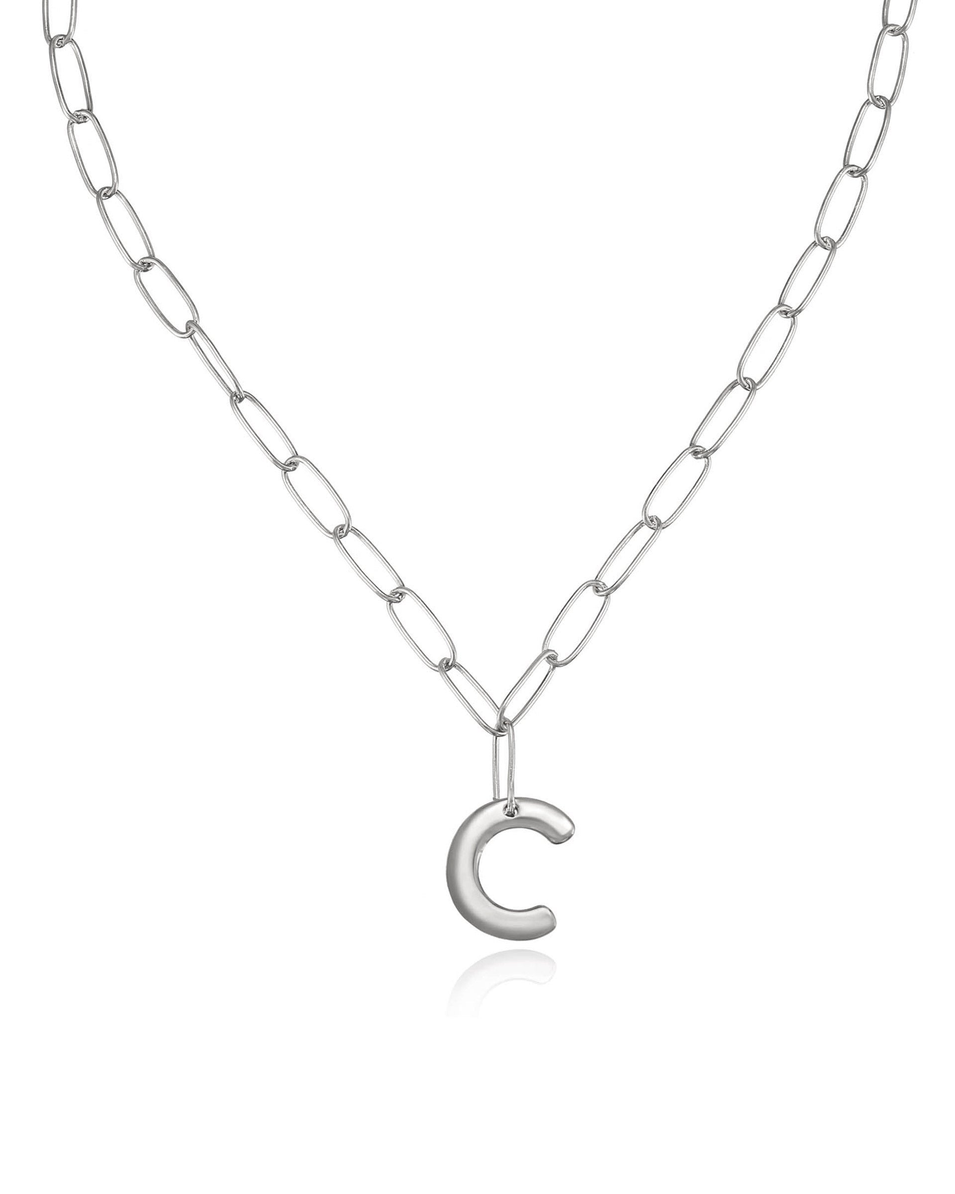 Paperclip Link Initial Necklace