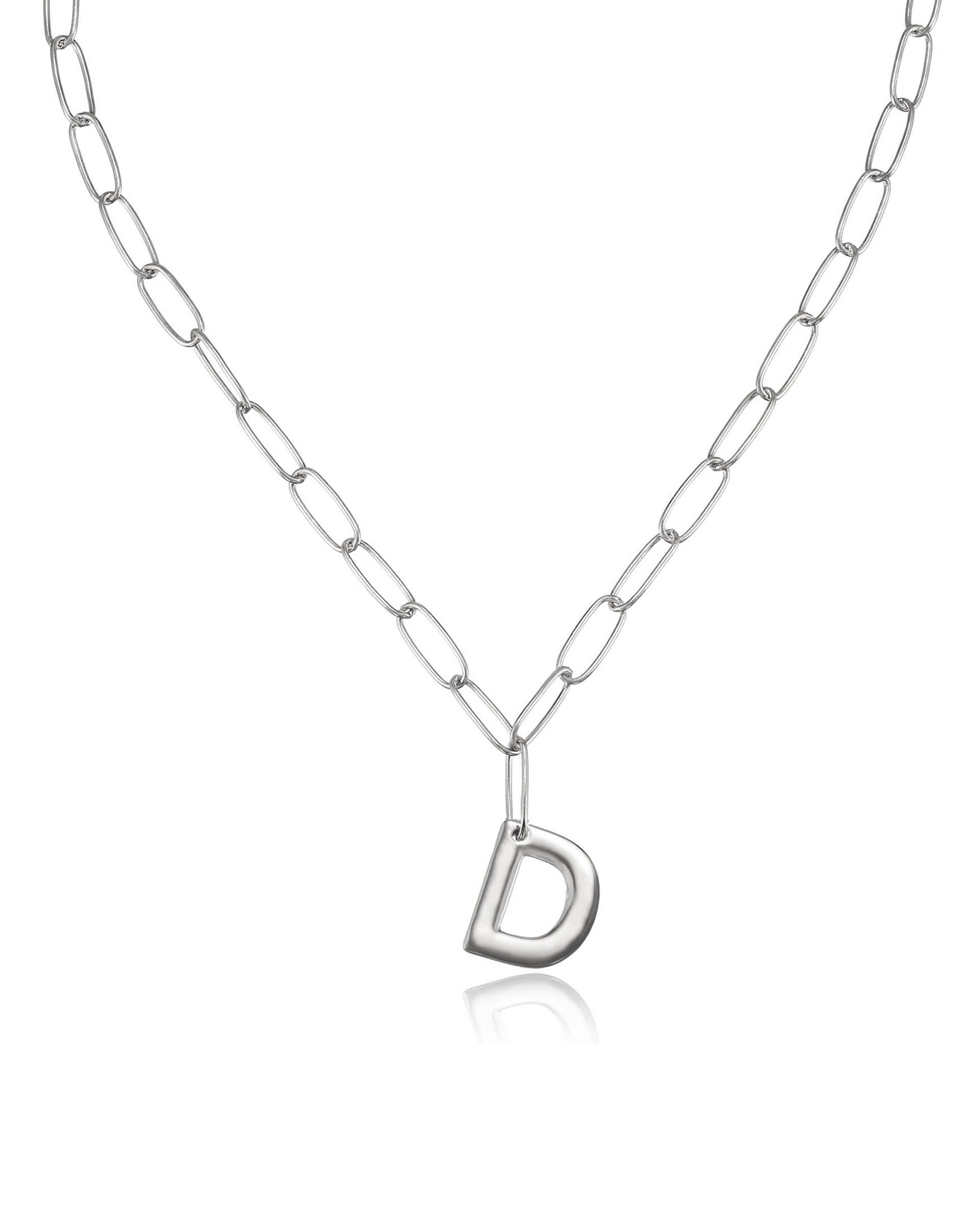 Paperclip Link Initial Necklace