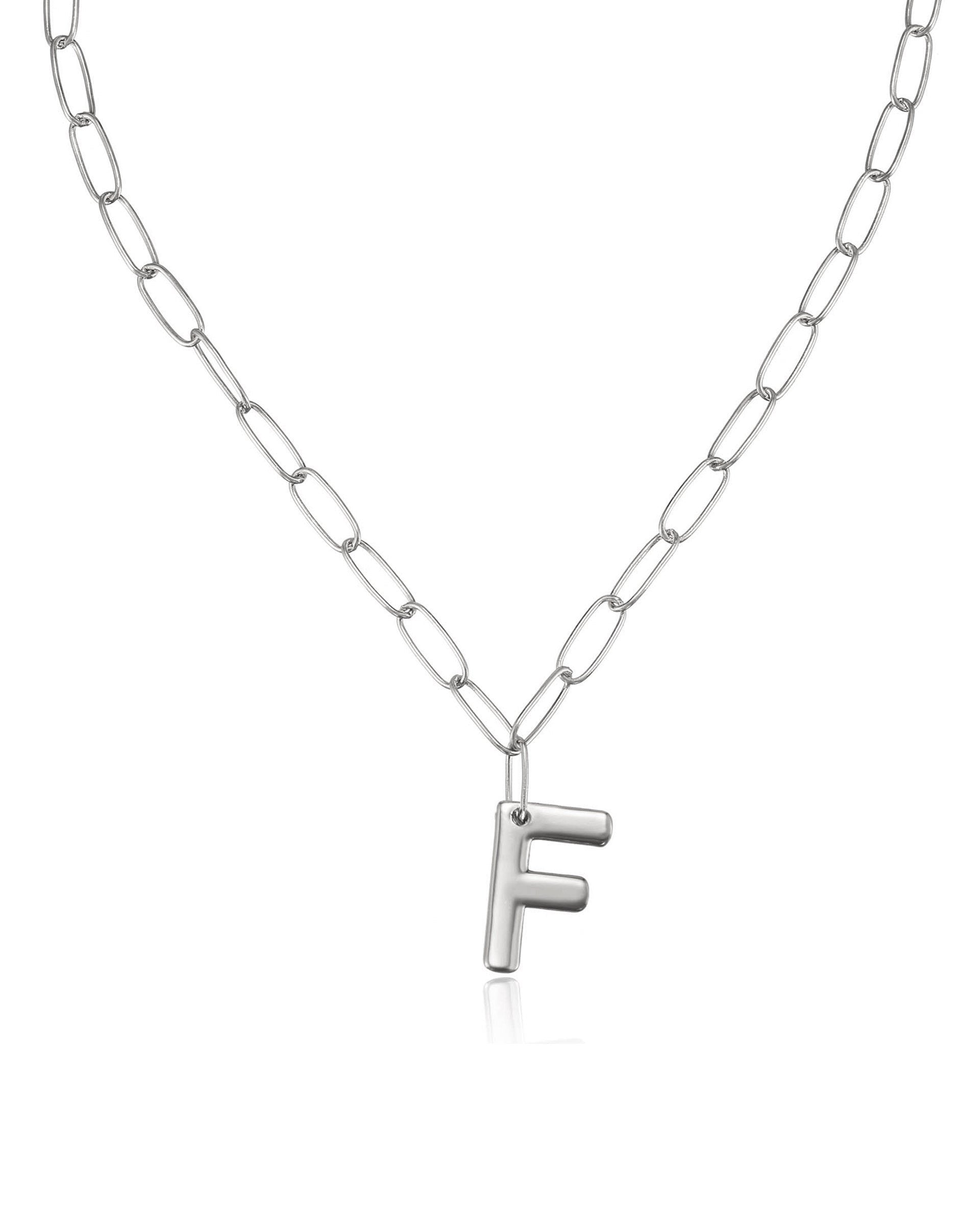 Paperclip Link Initial Necklace