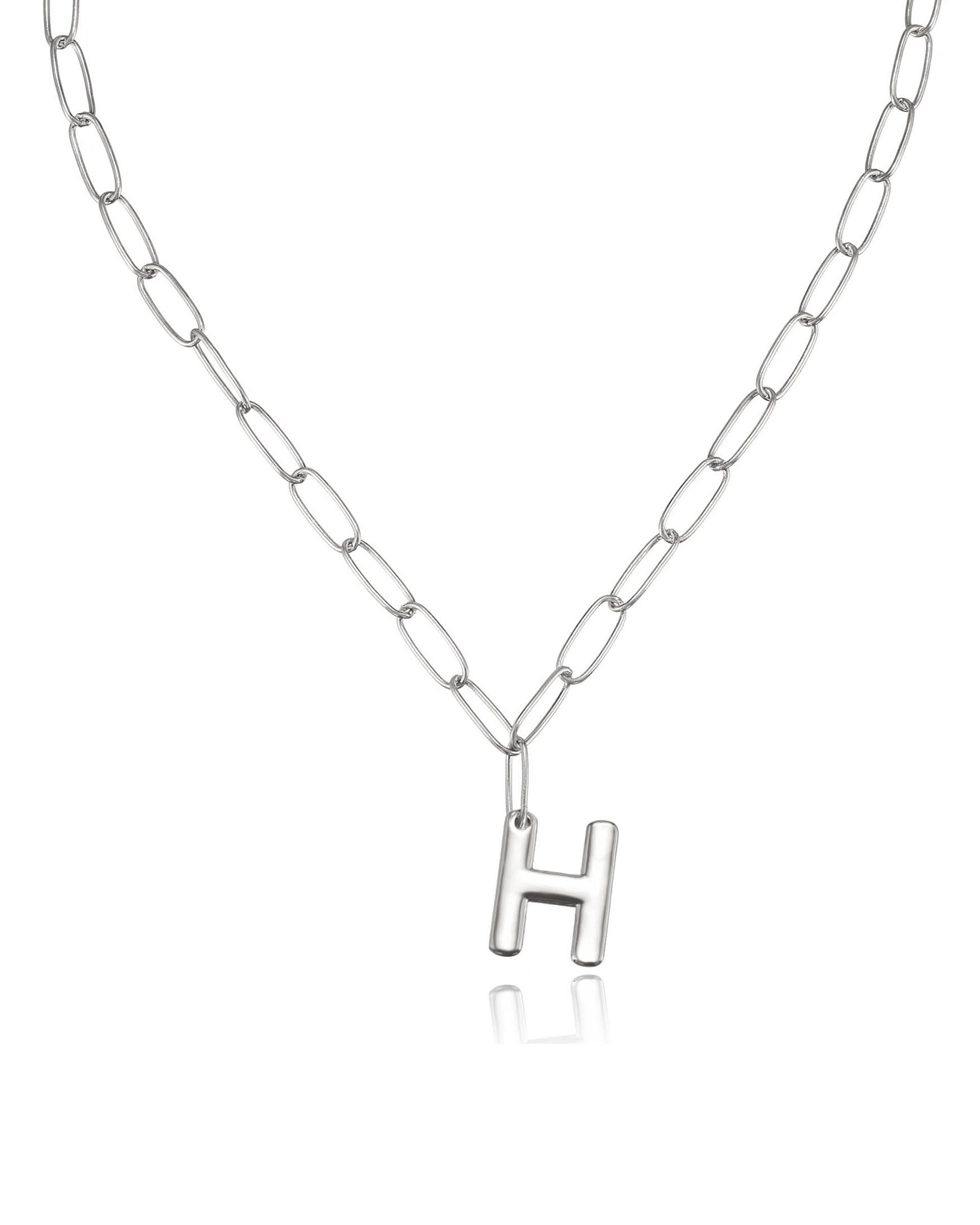 Paperclip Link Initial Necklace