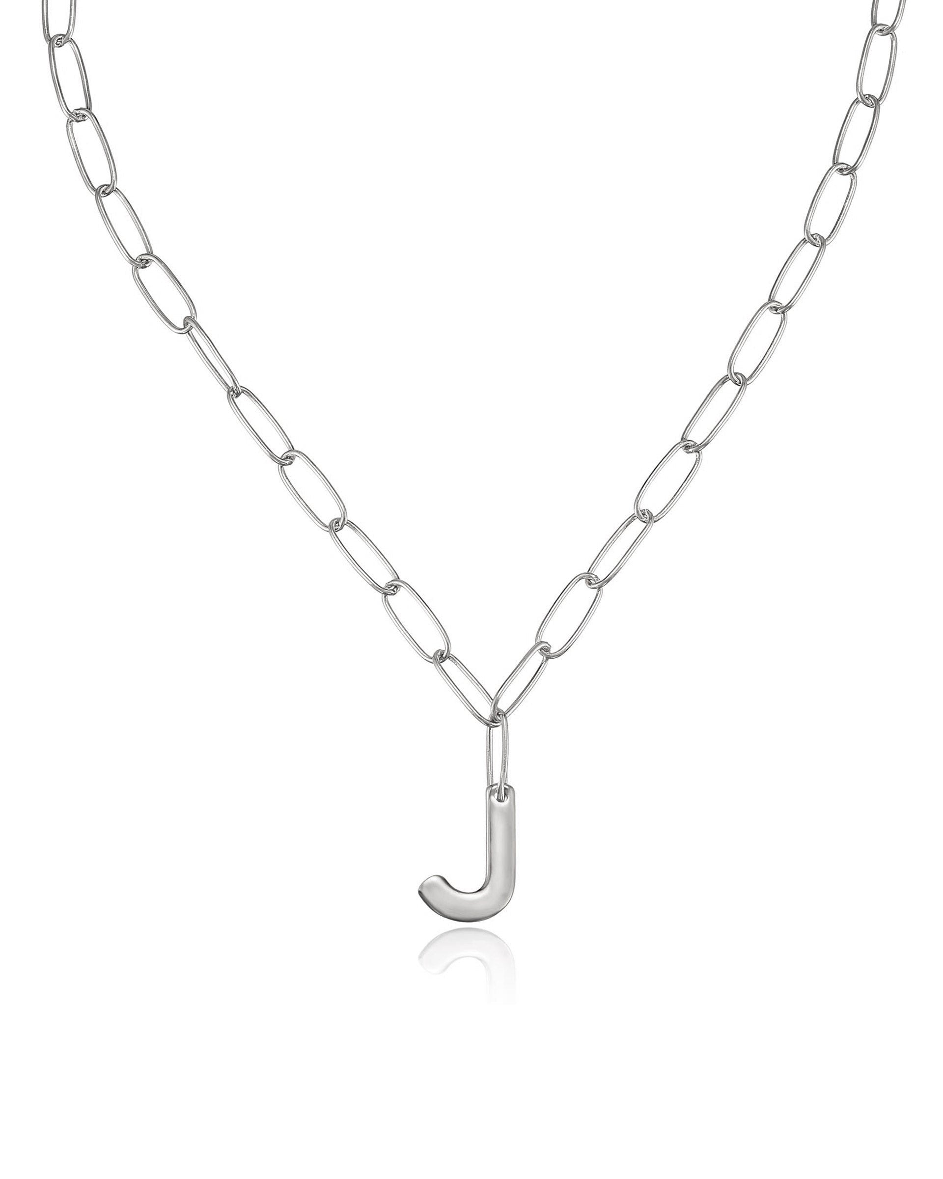 Paperclip Link Initial Necklace