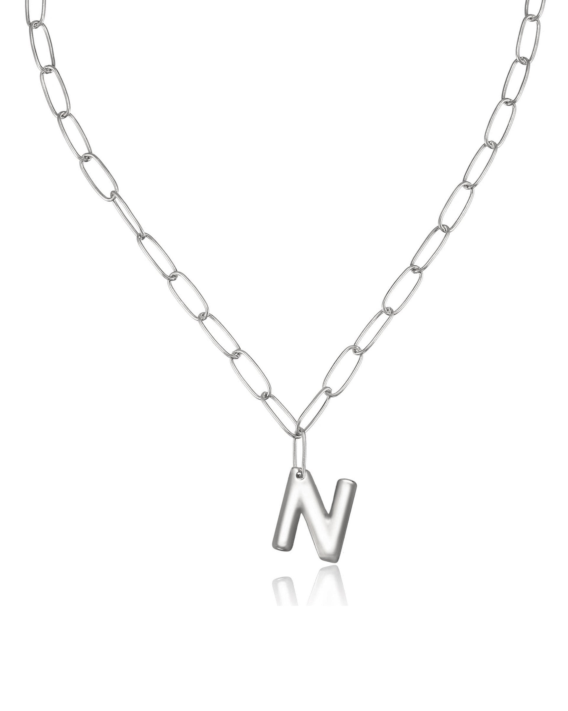 Paperclip Link Initial Necklace