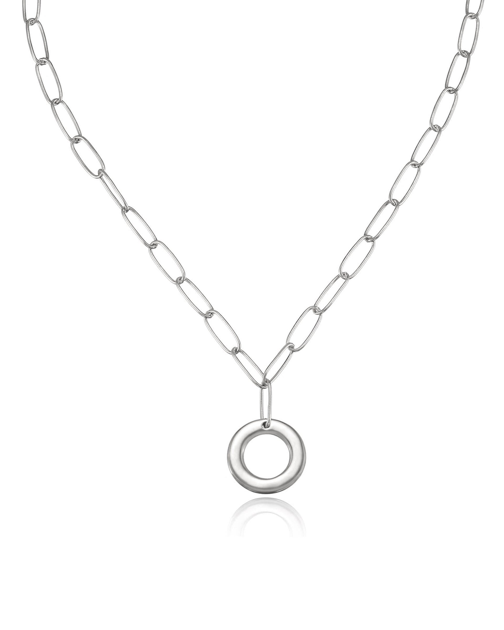 Paperclip Link Initial Necklace