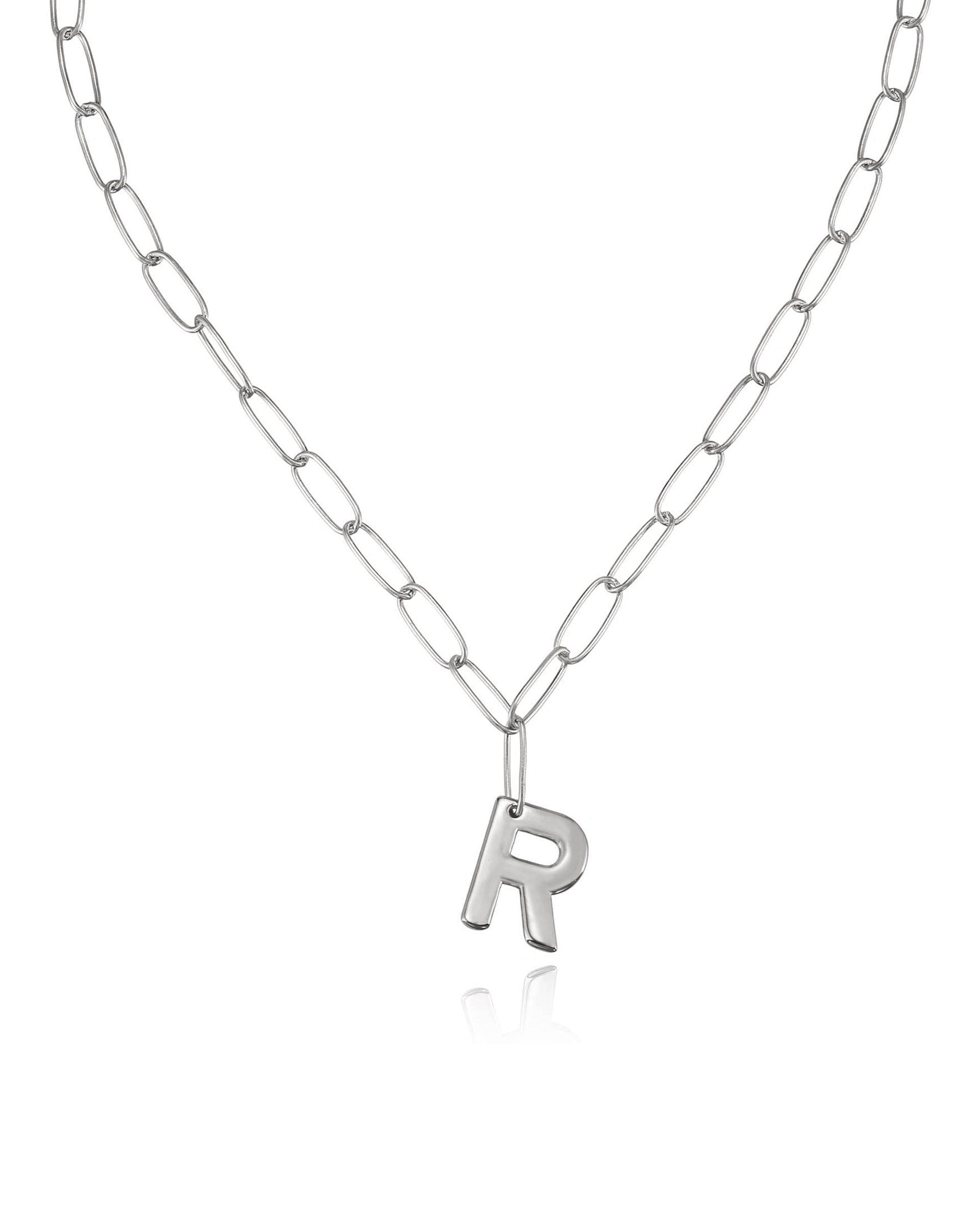 Paperclip Link Initial Necklace