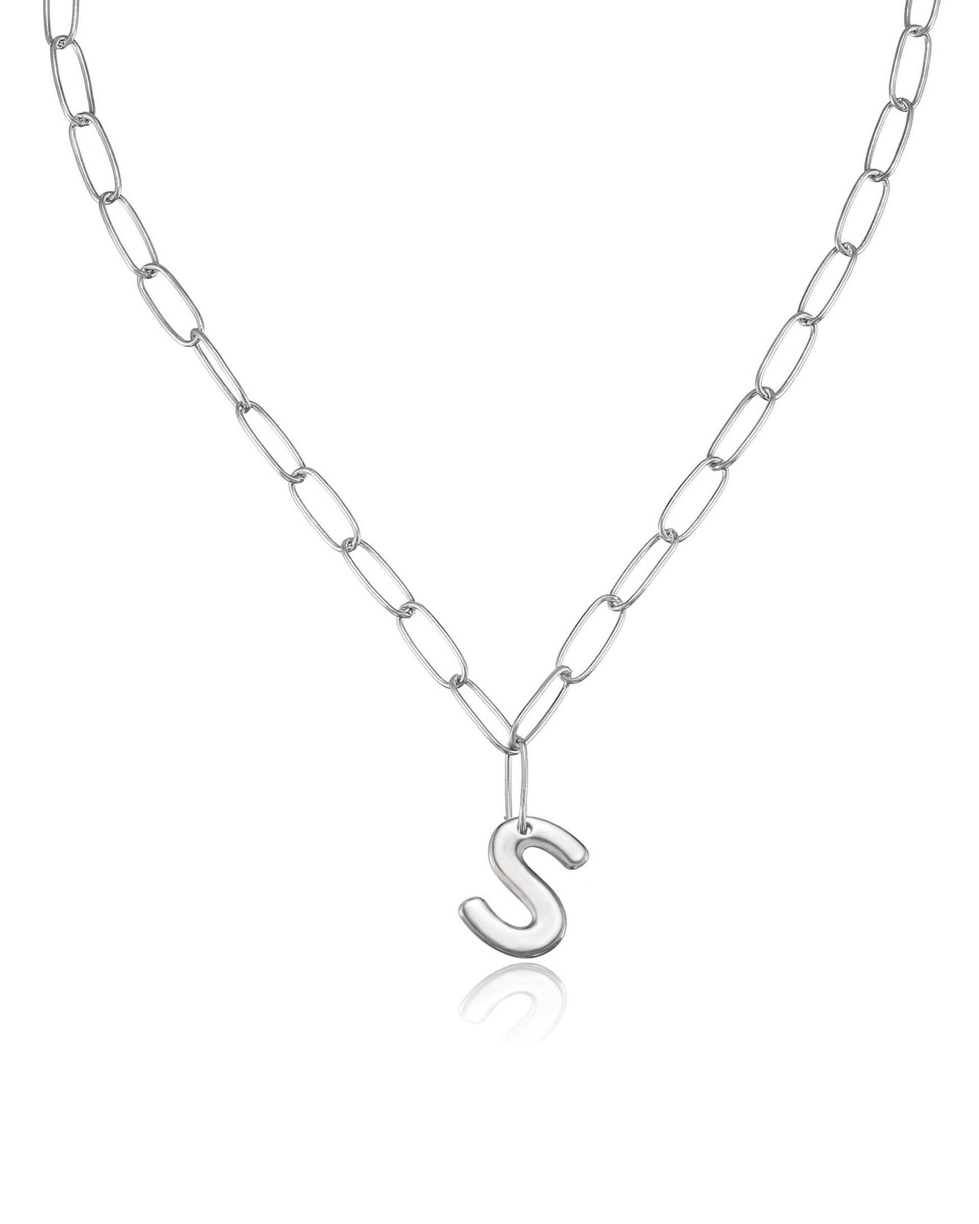 Paperclip Link Initial Necklace