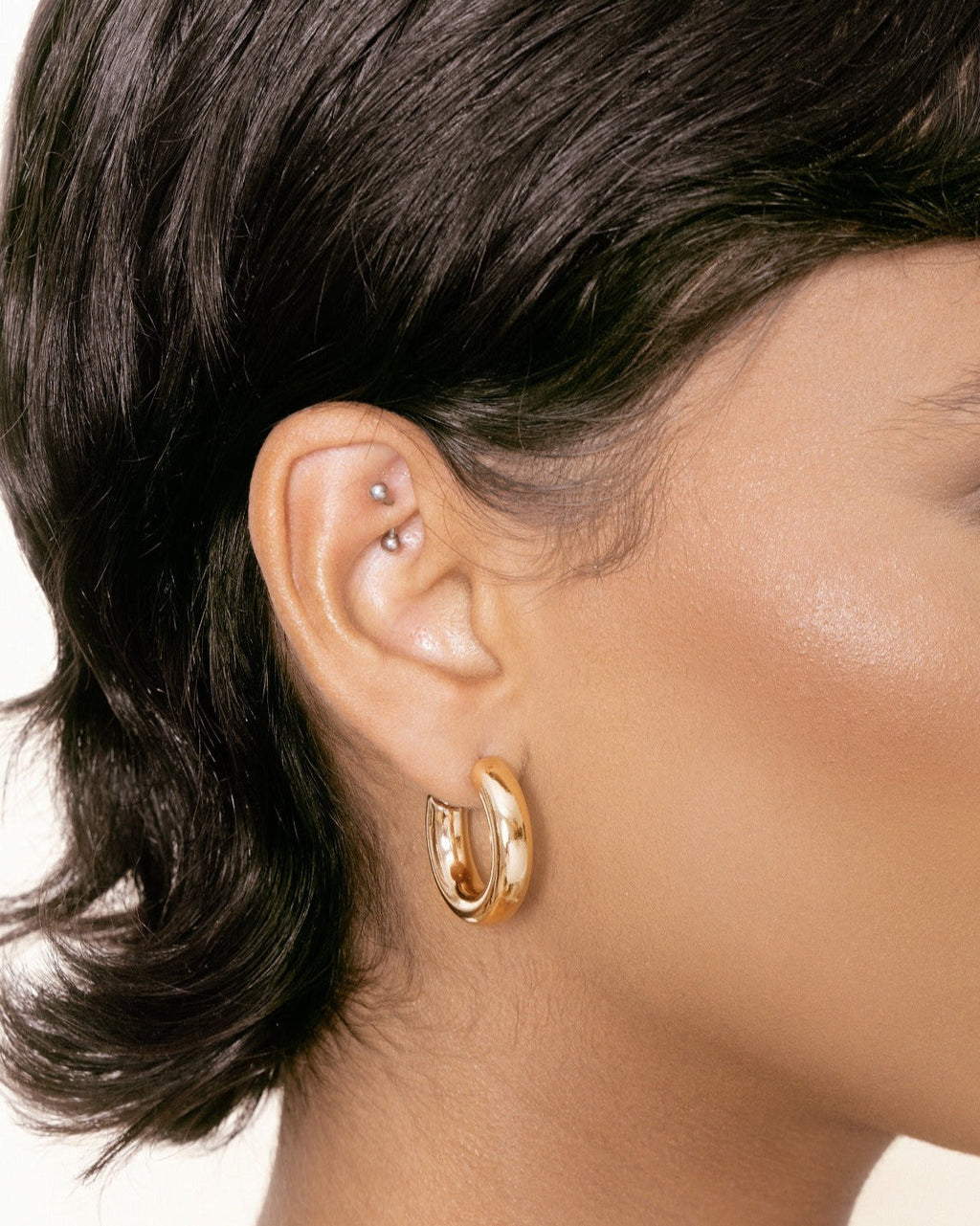 Small Thick Classic Hoops