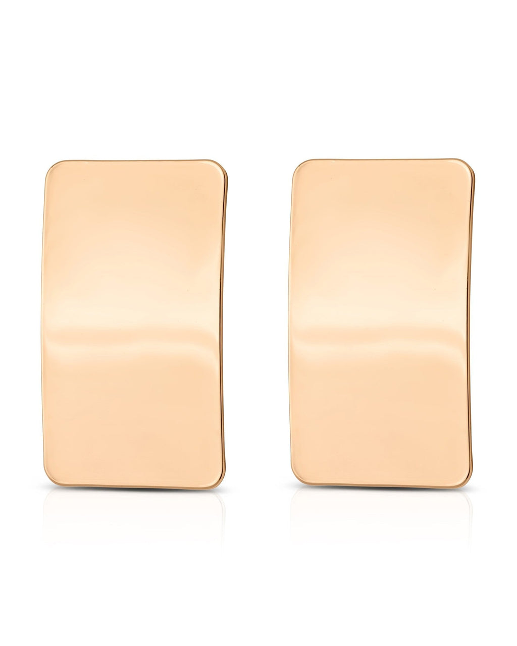 Rectangle Metal Stud Earrings