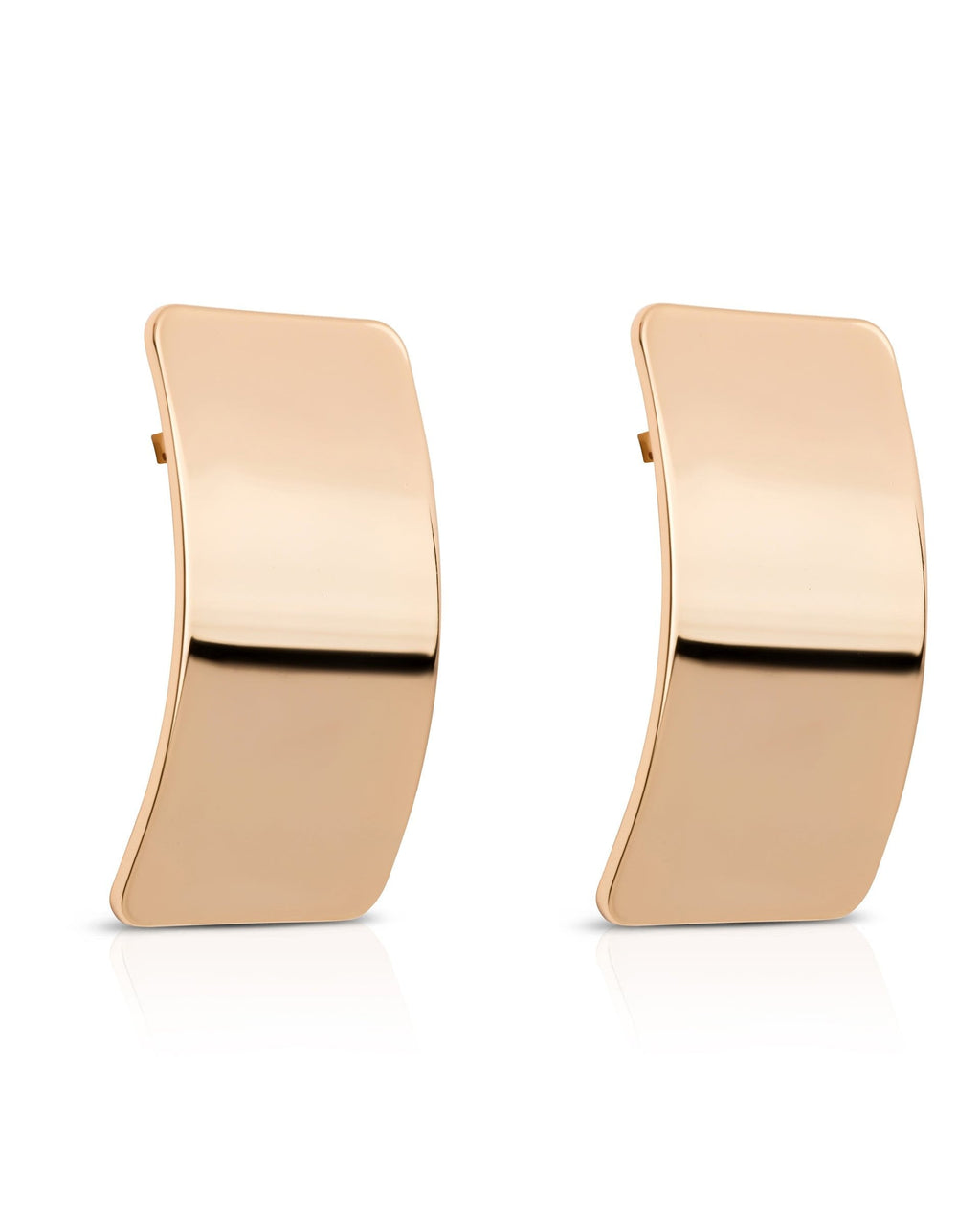 Rectangle Metal Stud Earrings