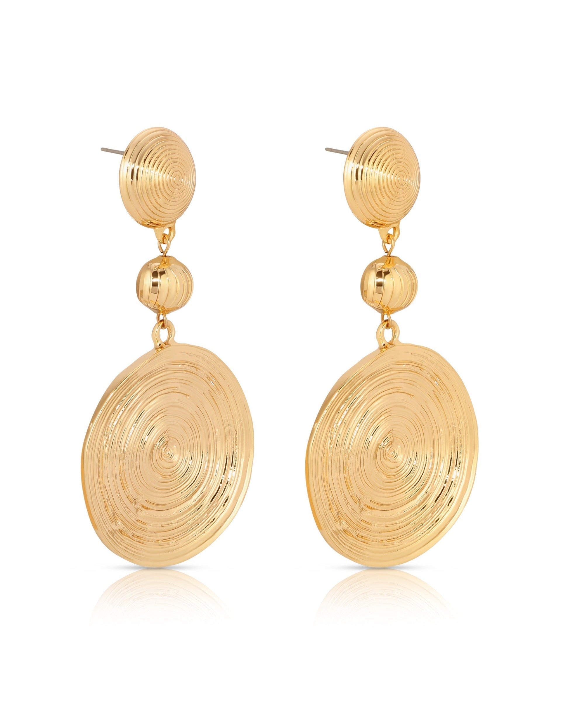 Swirl Pendant Dangle Earrings