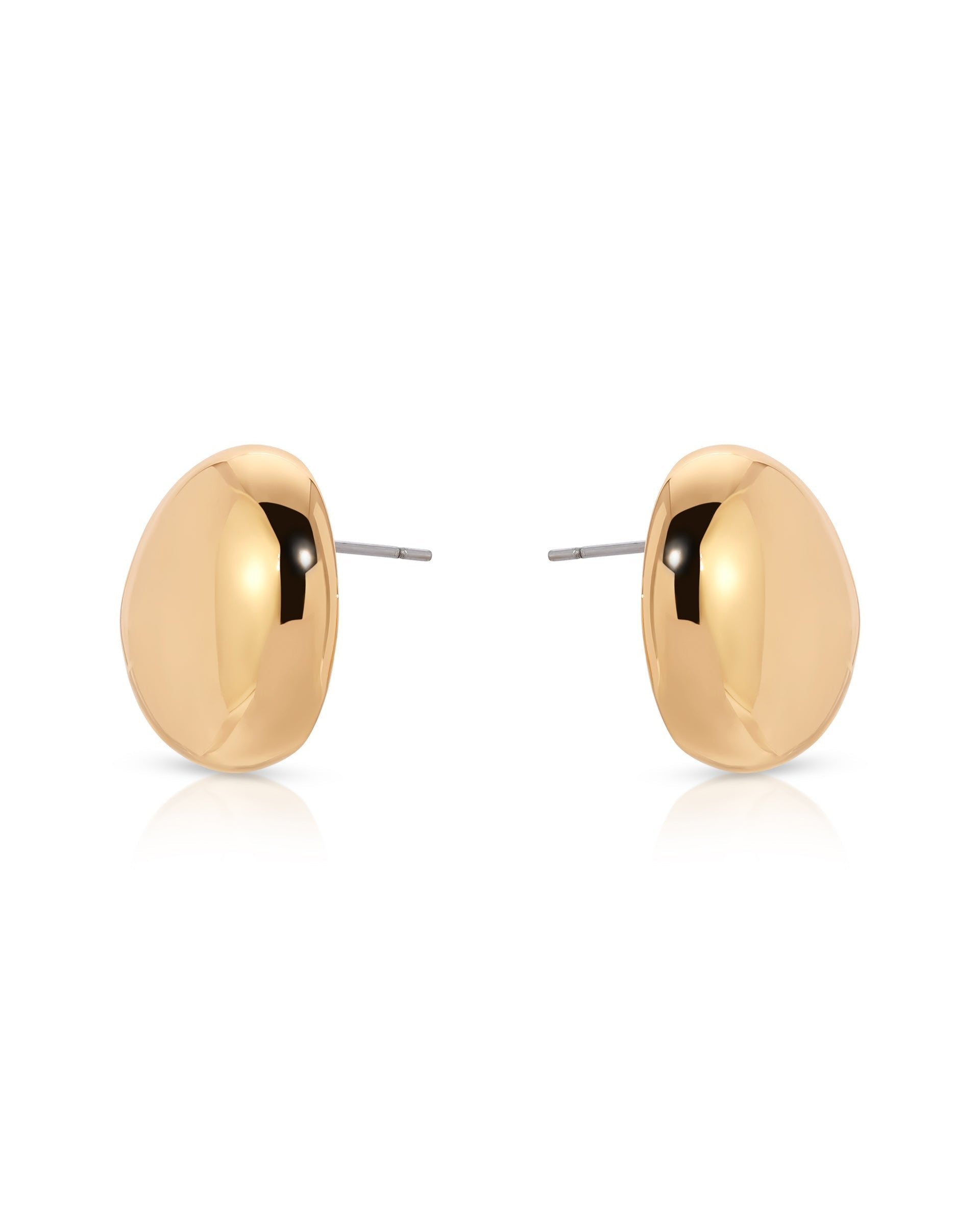 Polished Pebble Stud Earrings
