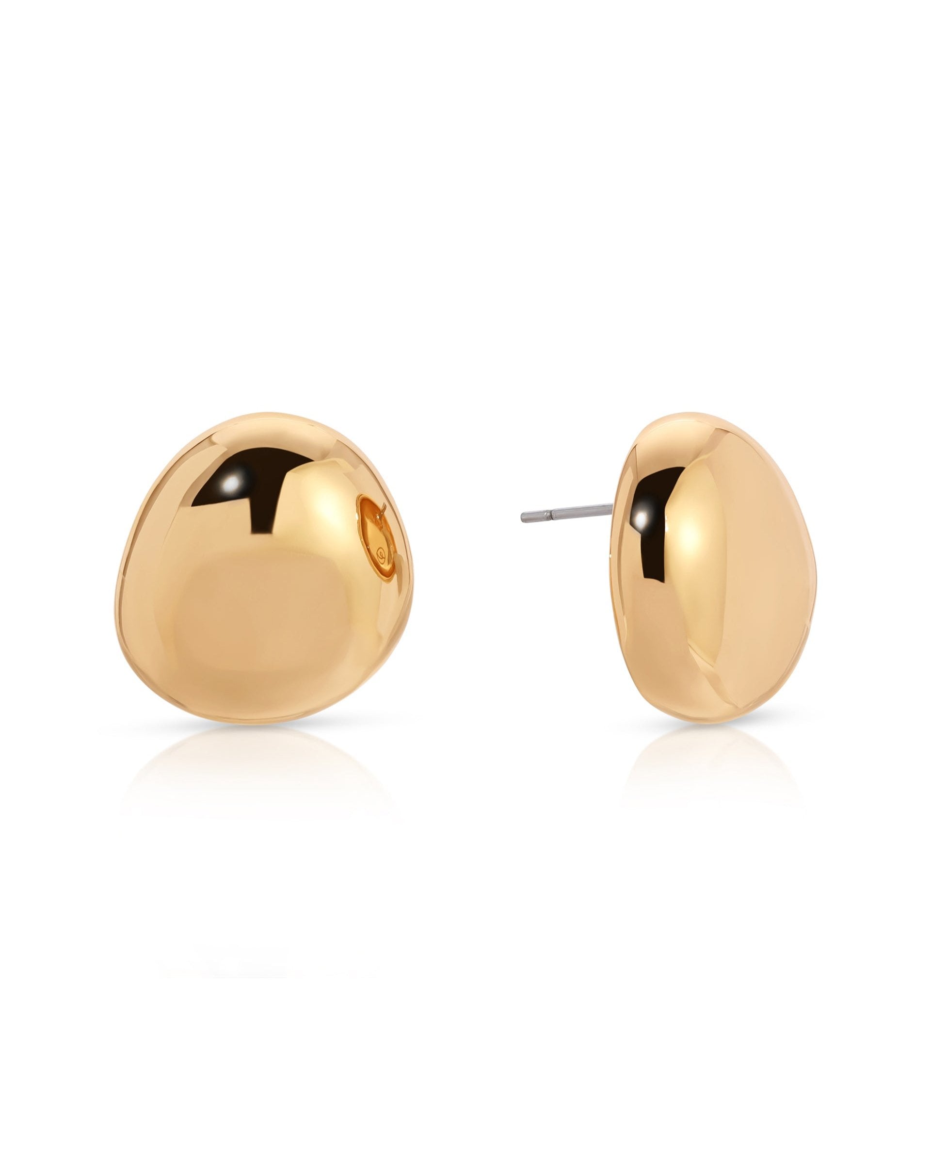Polished Pebble Stud Earrings