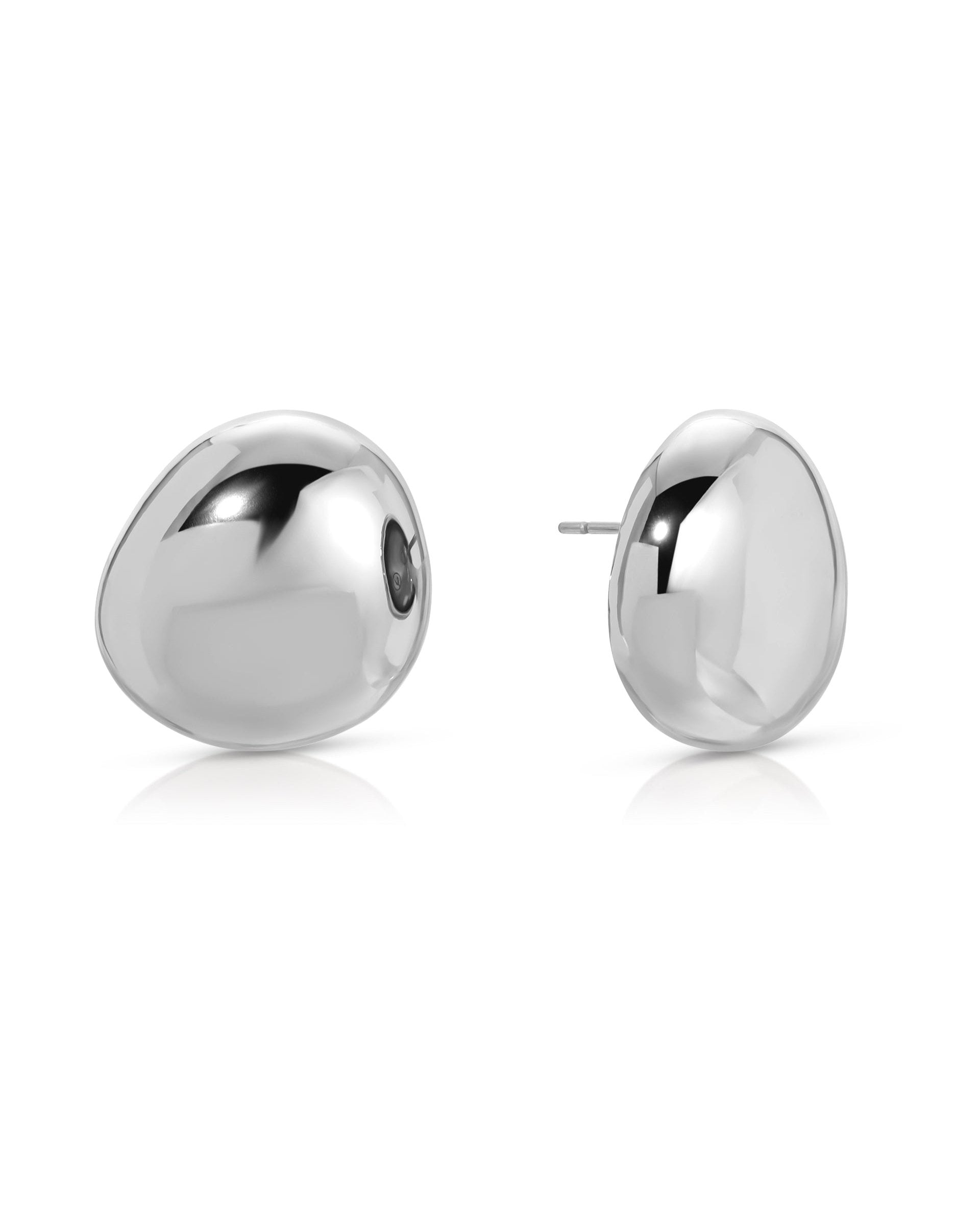 Polished Pebble Stud Earrings