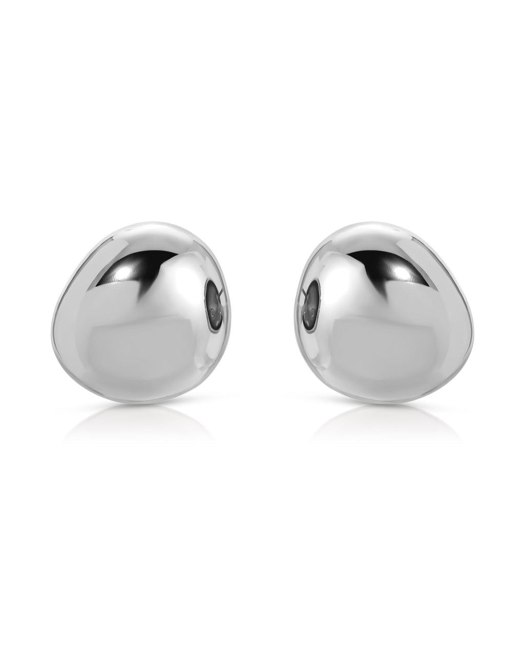 Polished Pebble Stud Earrings