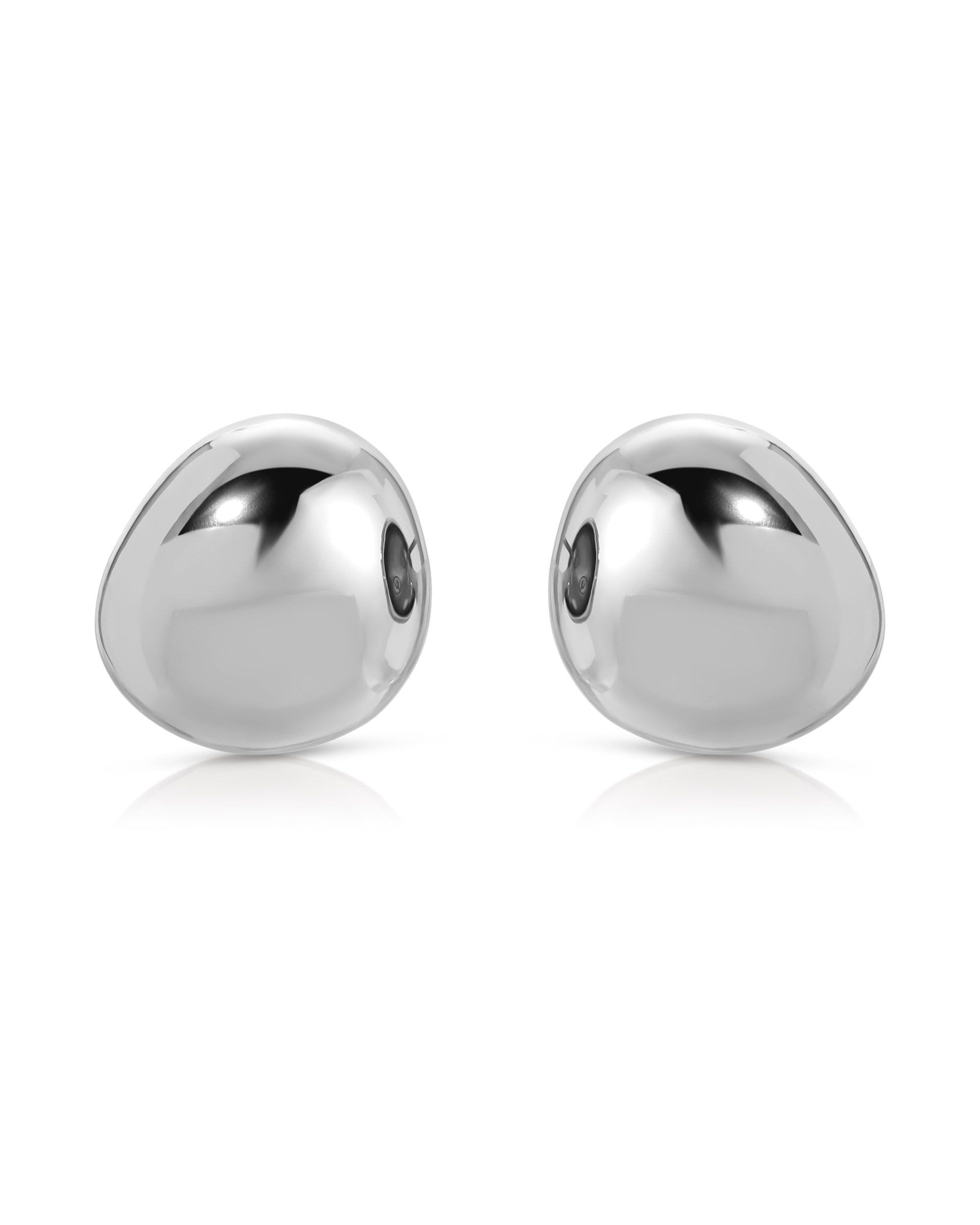 Polished Pebble Stud Earrings