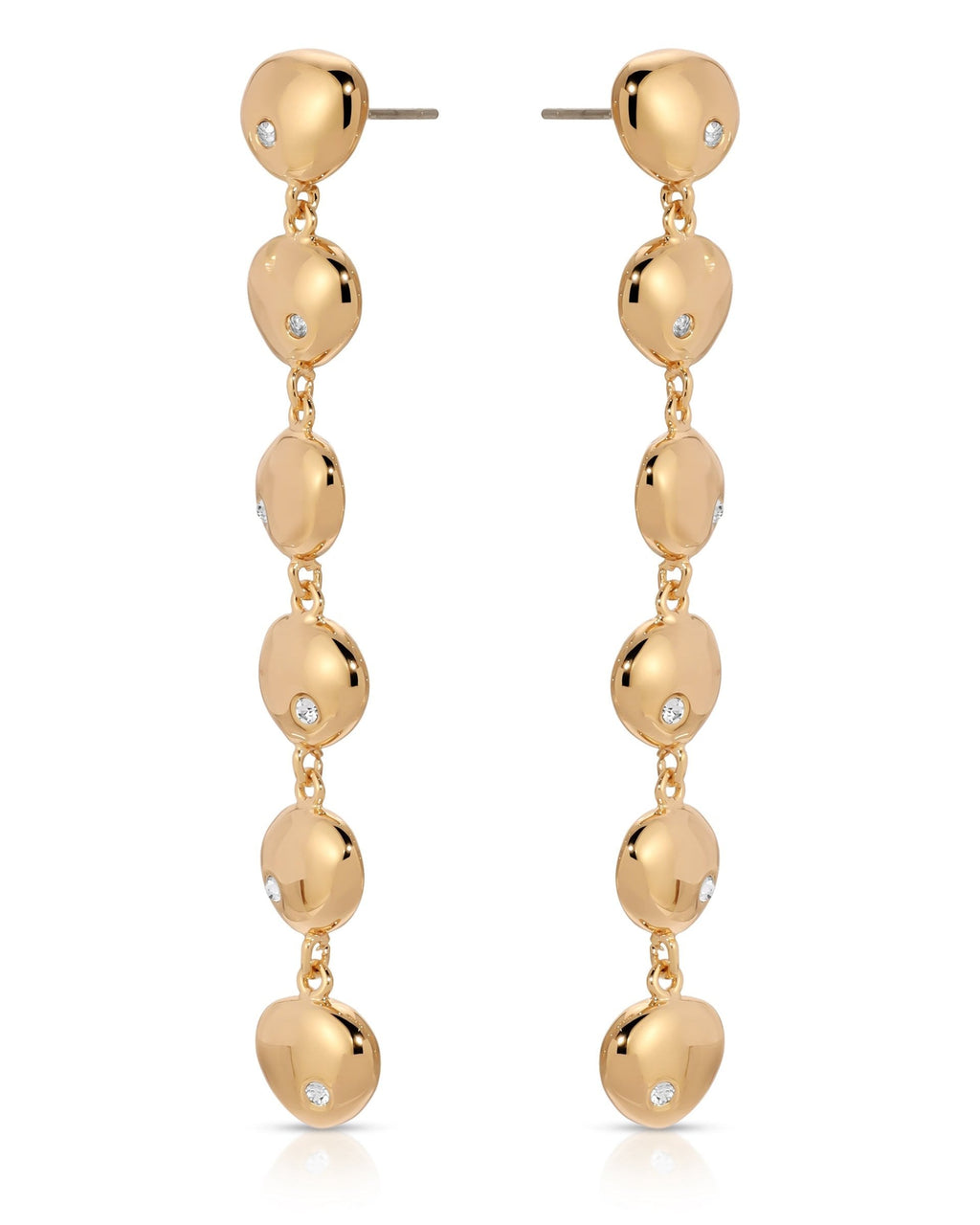 Polished Pebble Linear Dangle Earrings