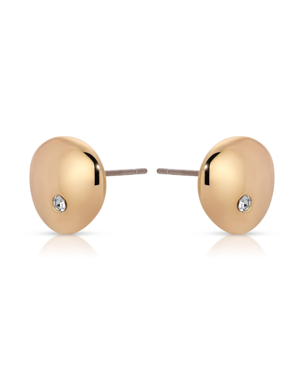 Polished Pebble Crystal Stud Earrings