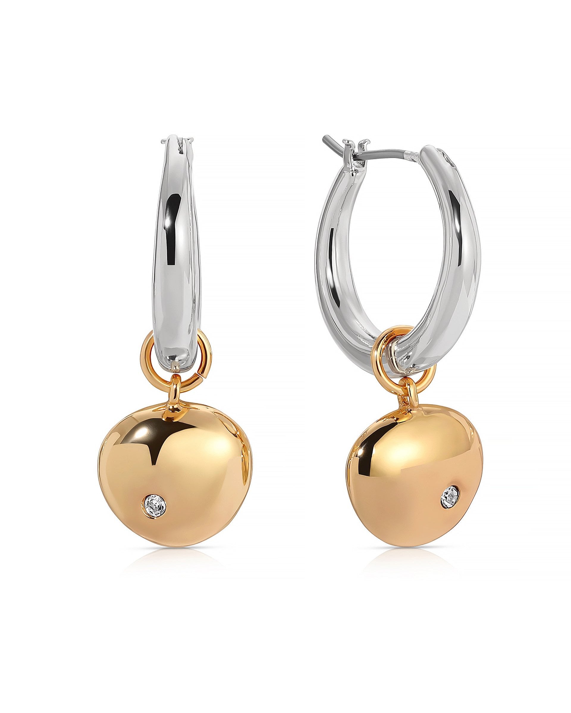 Polished Pebble Huggie Hoop Earrings