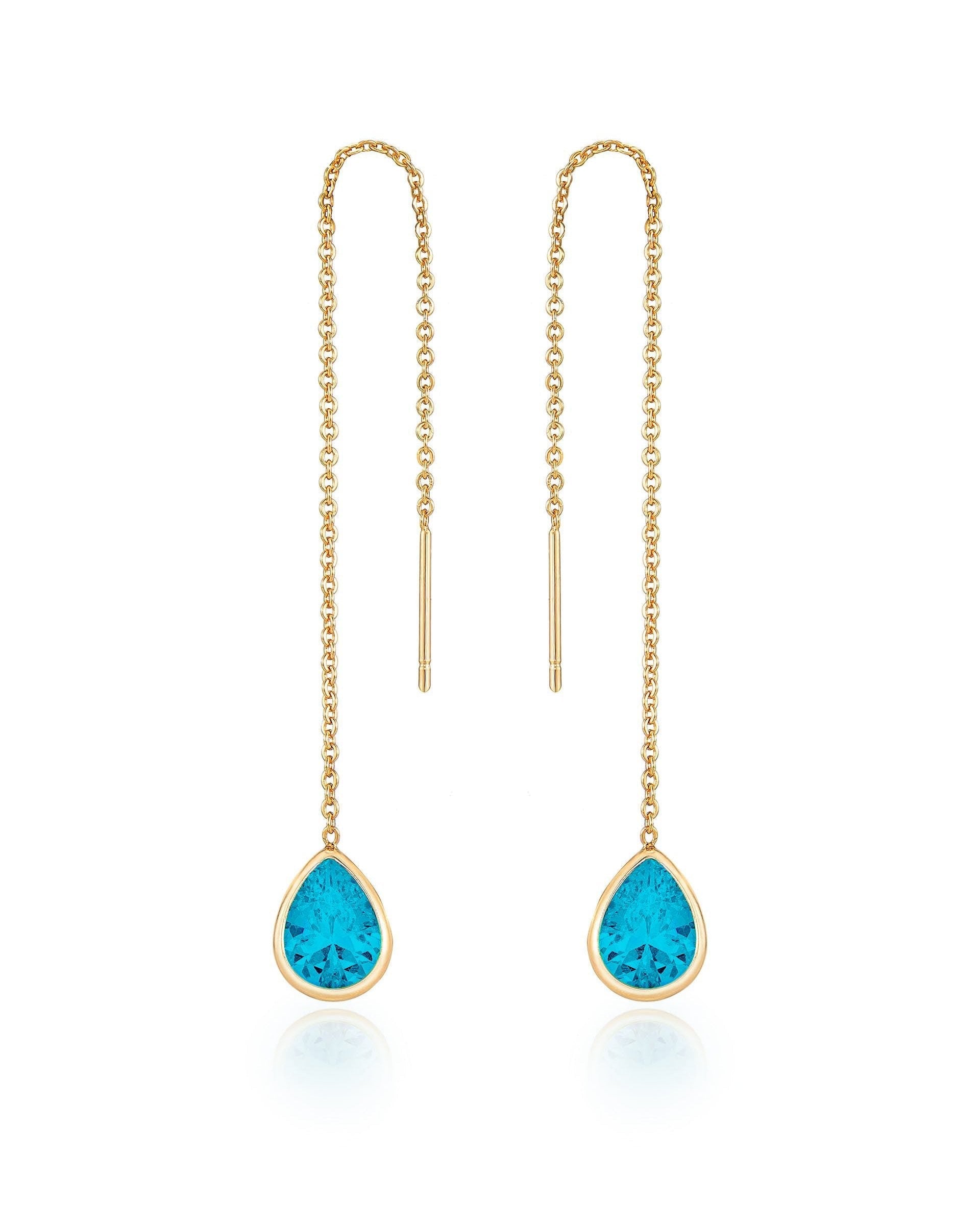 Barely There Chain and Crystal Dangle Earrings