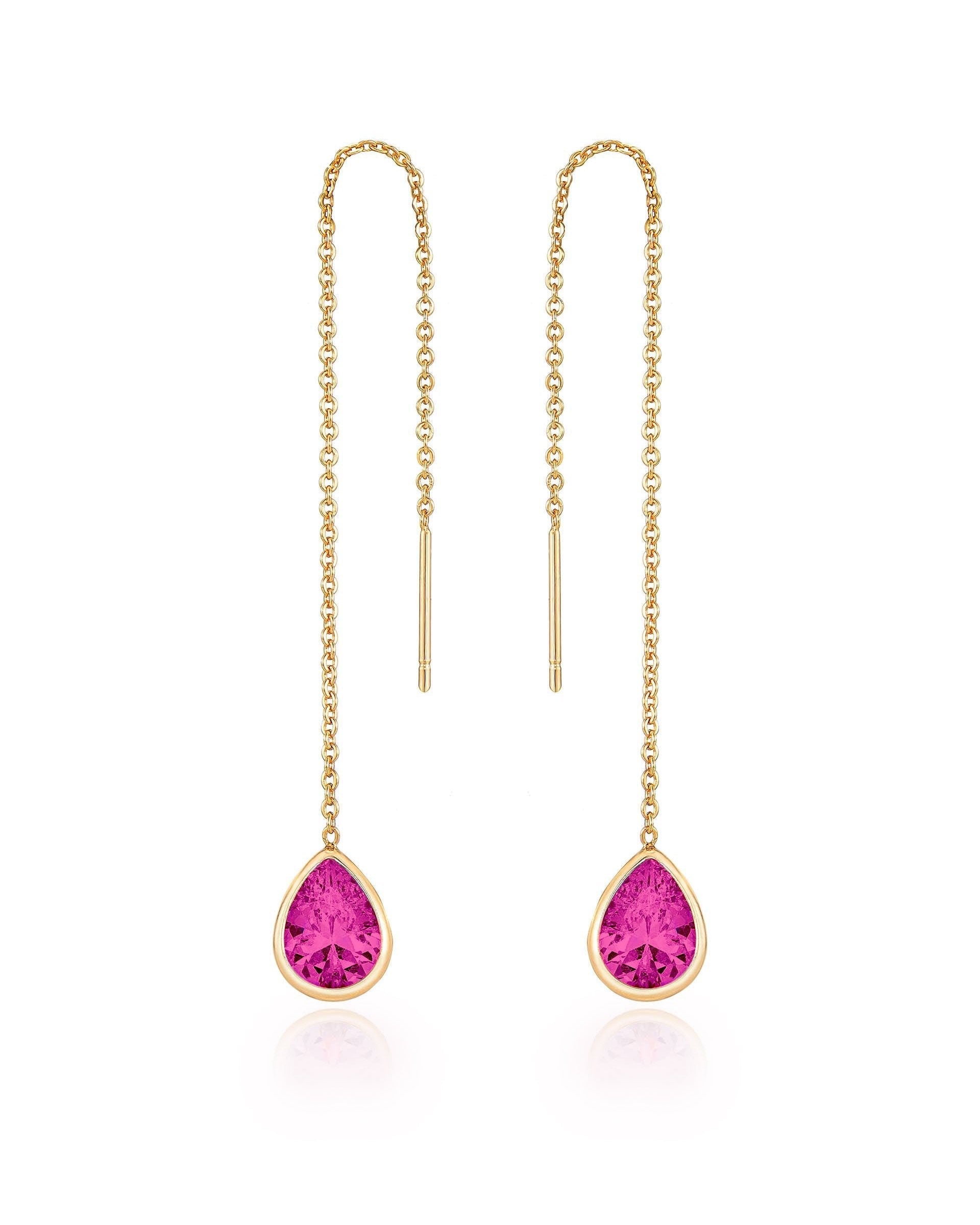 Barely There Chain and Crystal Dangle Earrings